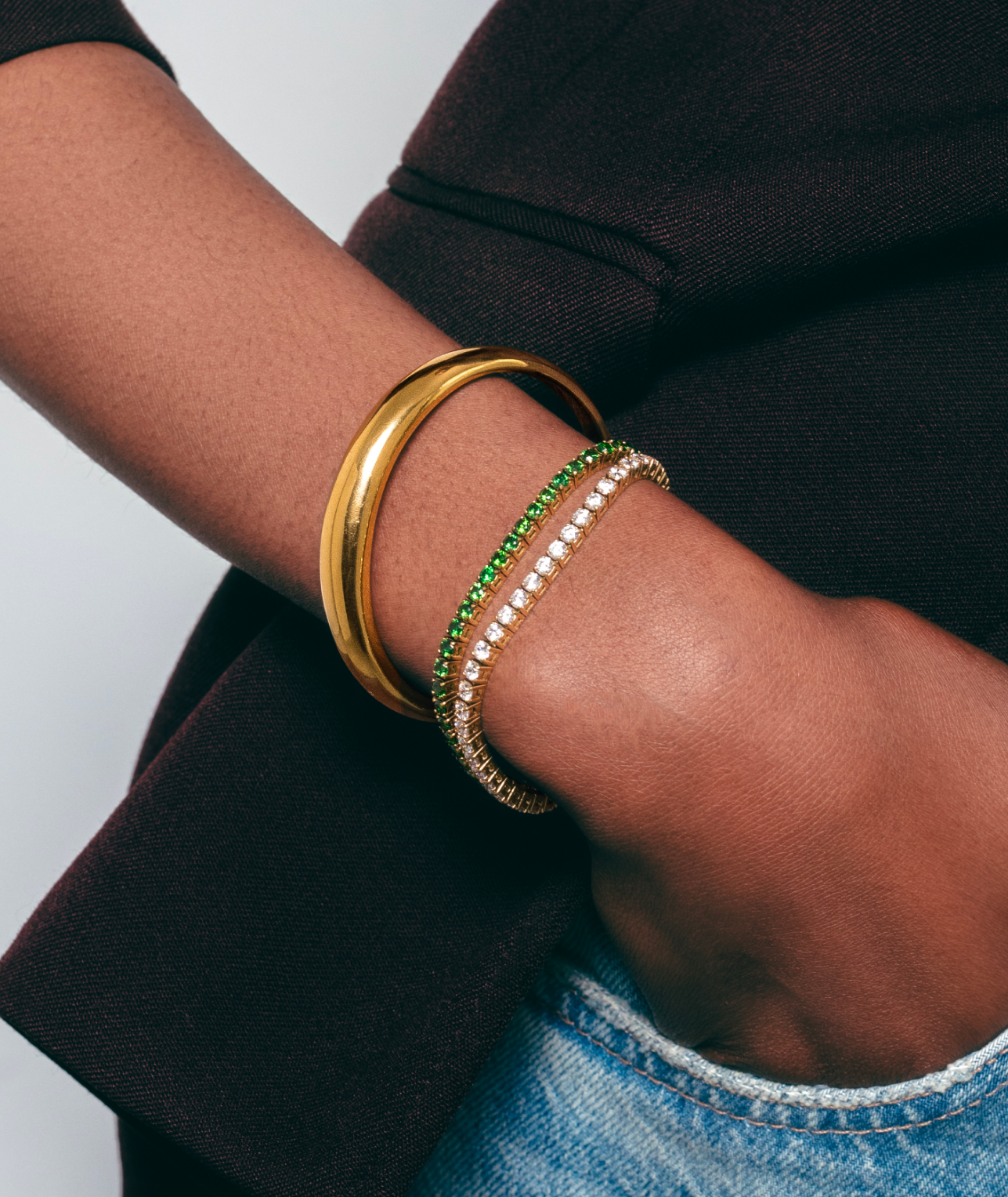 Hey Harper Aurea Tennis Bracelet - Green