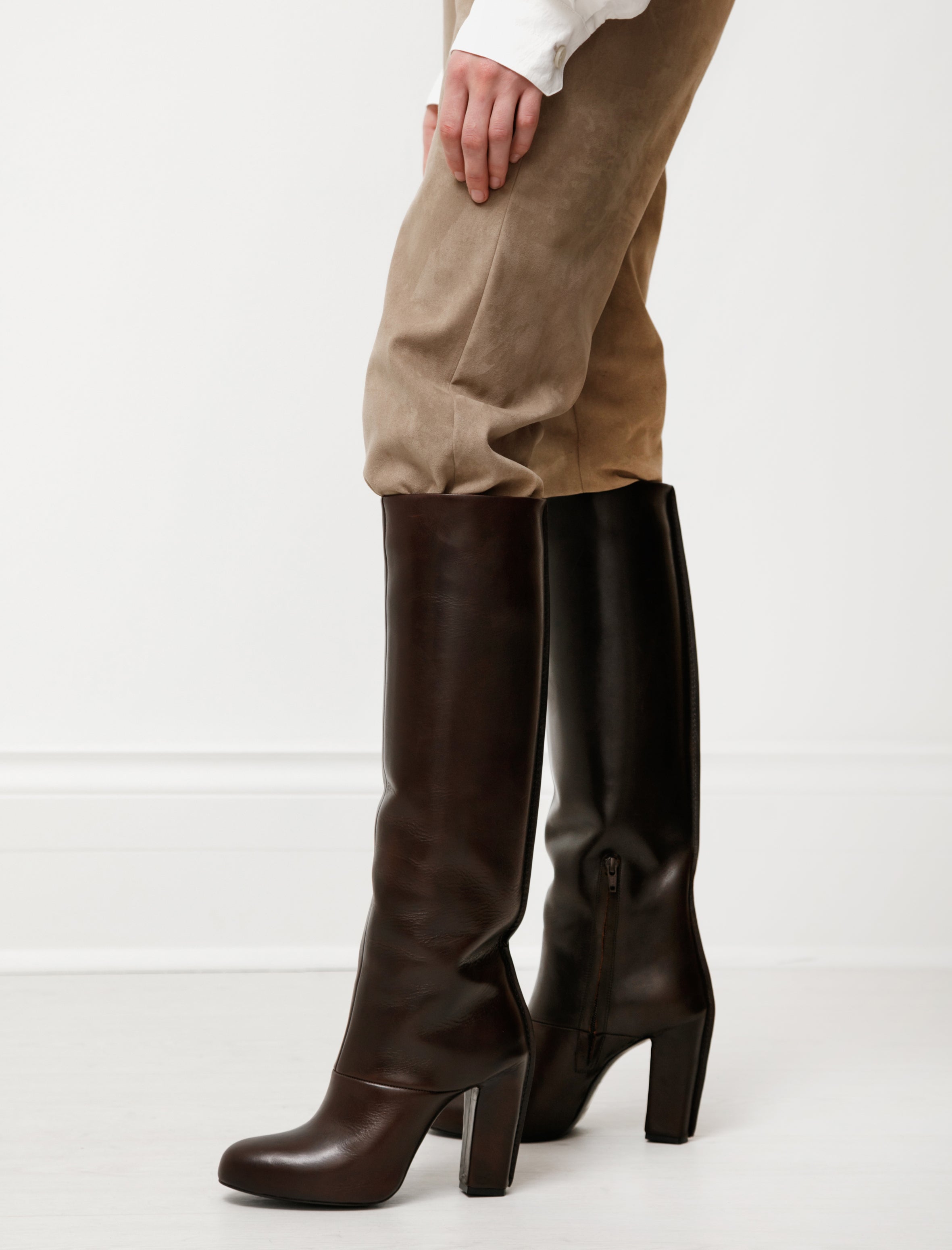 Lemaire High Boots - Midnight Brown
