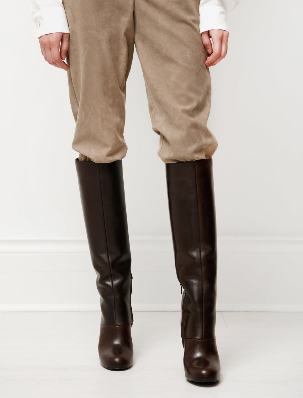 Lemaire High Boots - Midnight Brown