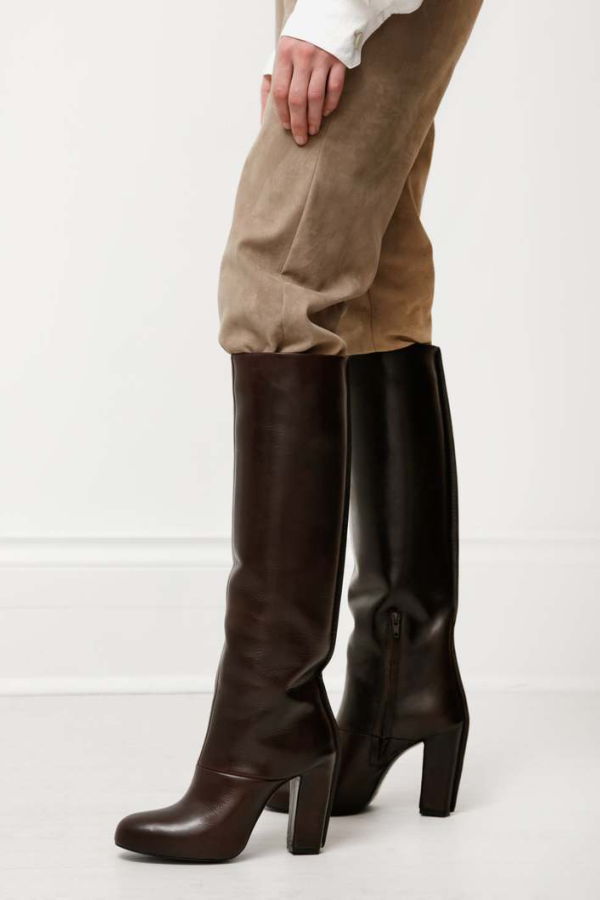 Lemaire High Boots - Midnight Brown