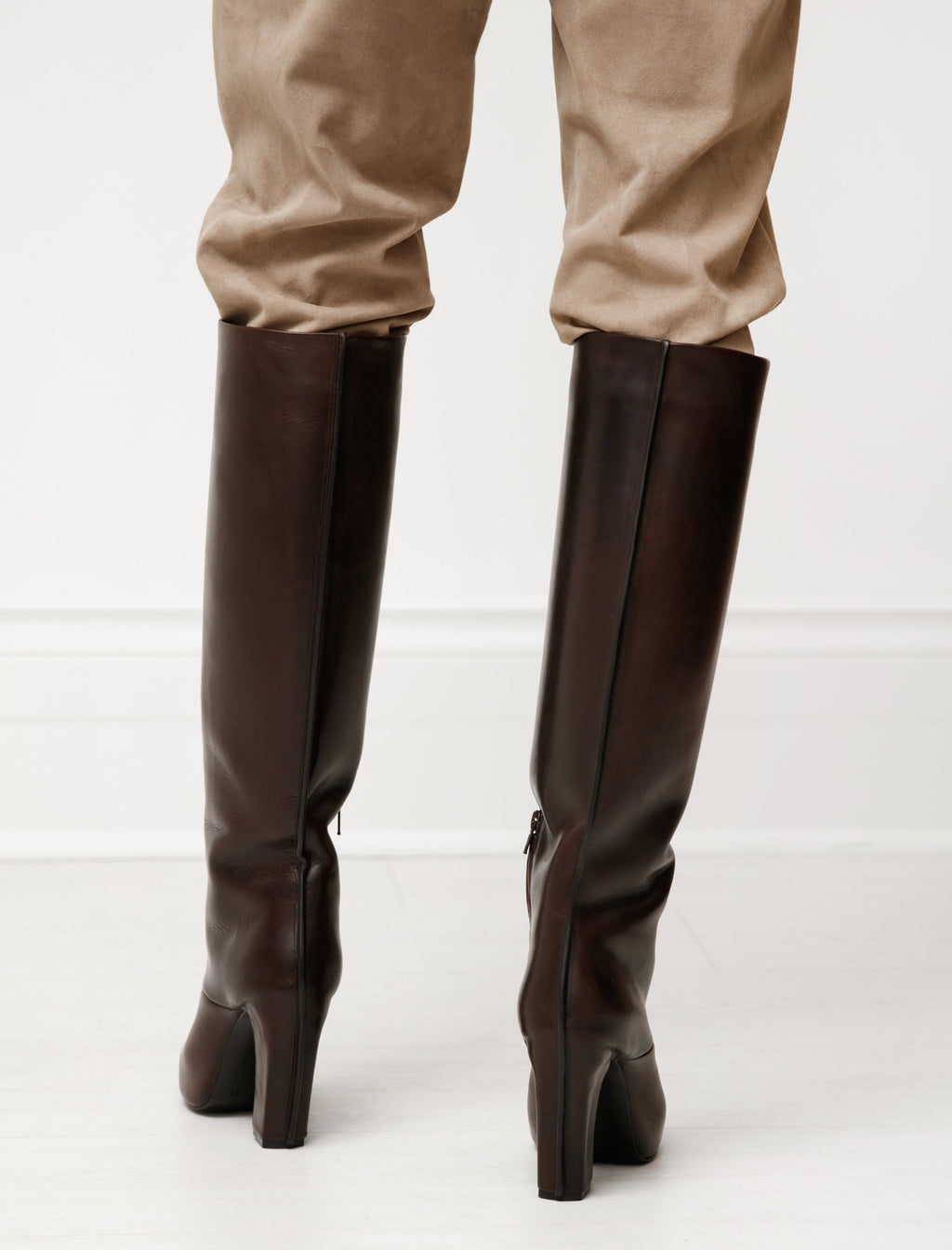 Lemaire High Boots - Midnight Brown