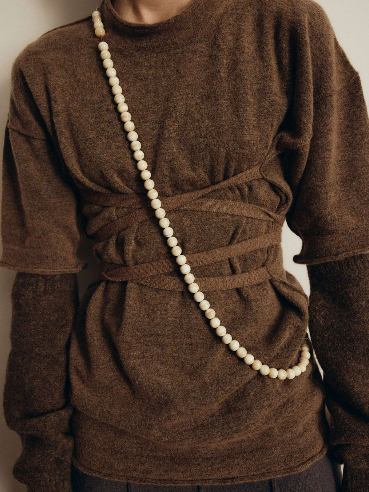 Rus Himo T-Shirt Top - Taupe