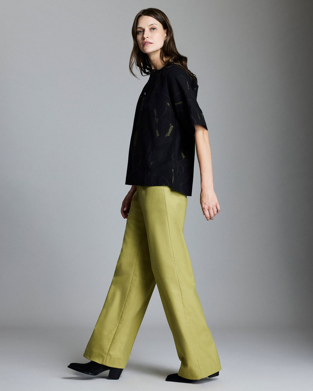 Billy Reid Hollywood Wide Leg Trouser - Chartreuse