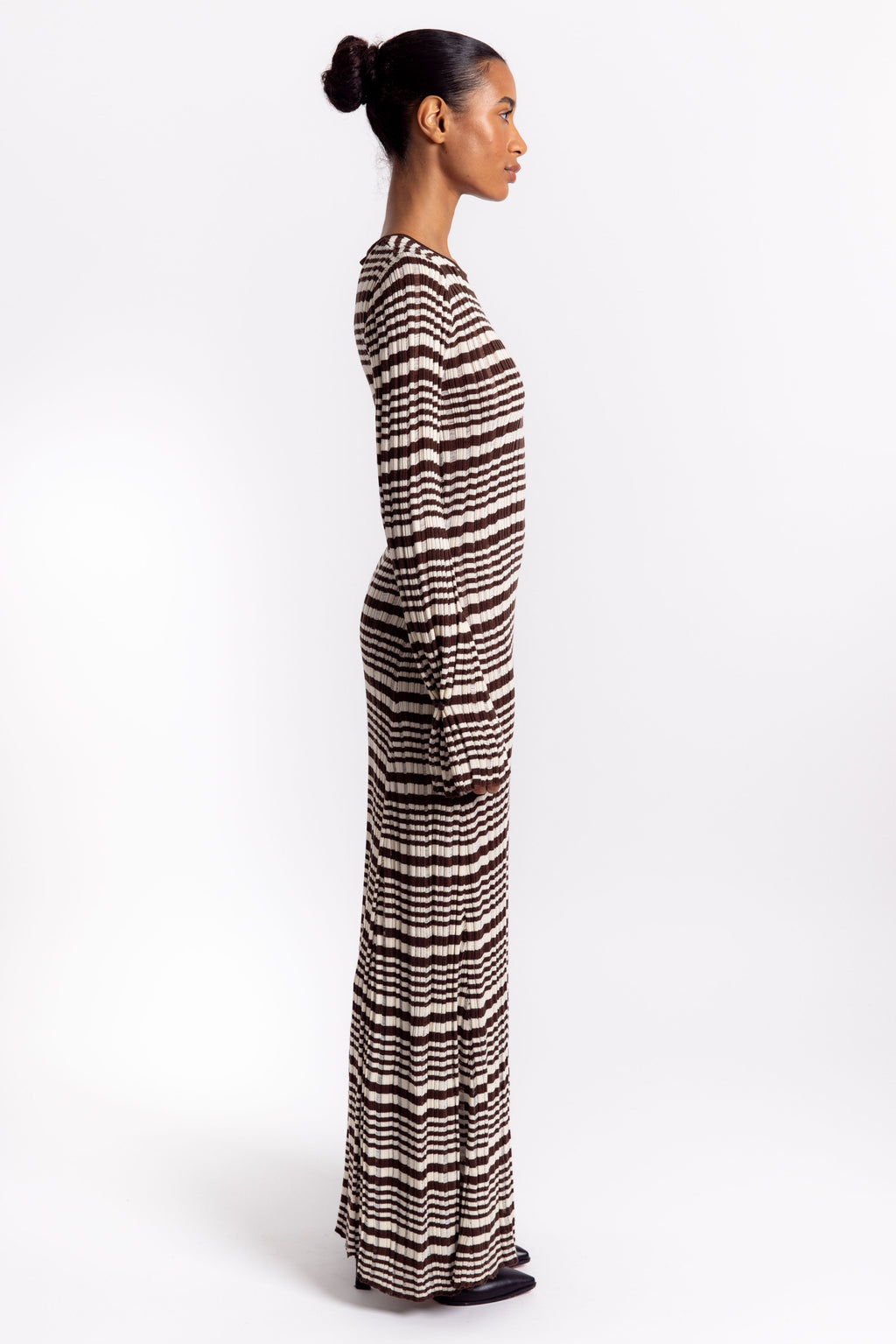 Holzweiler Rib Stripe Dress - Brown Mix