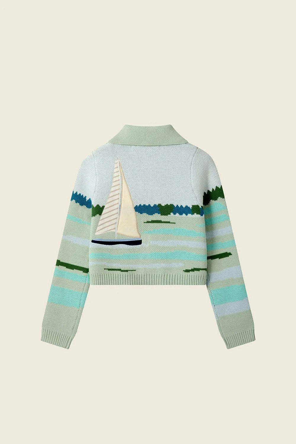 House of Sunny Sail Away Tripper Cardigan - Aqua