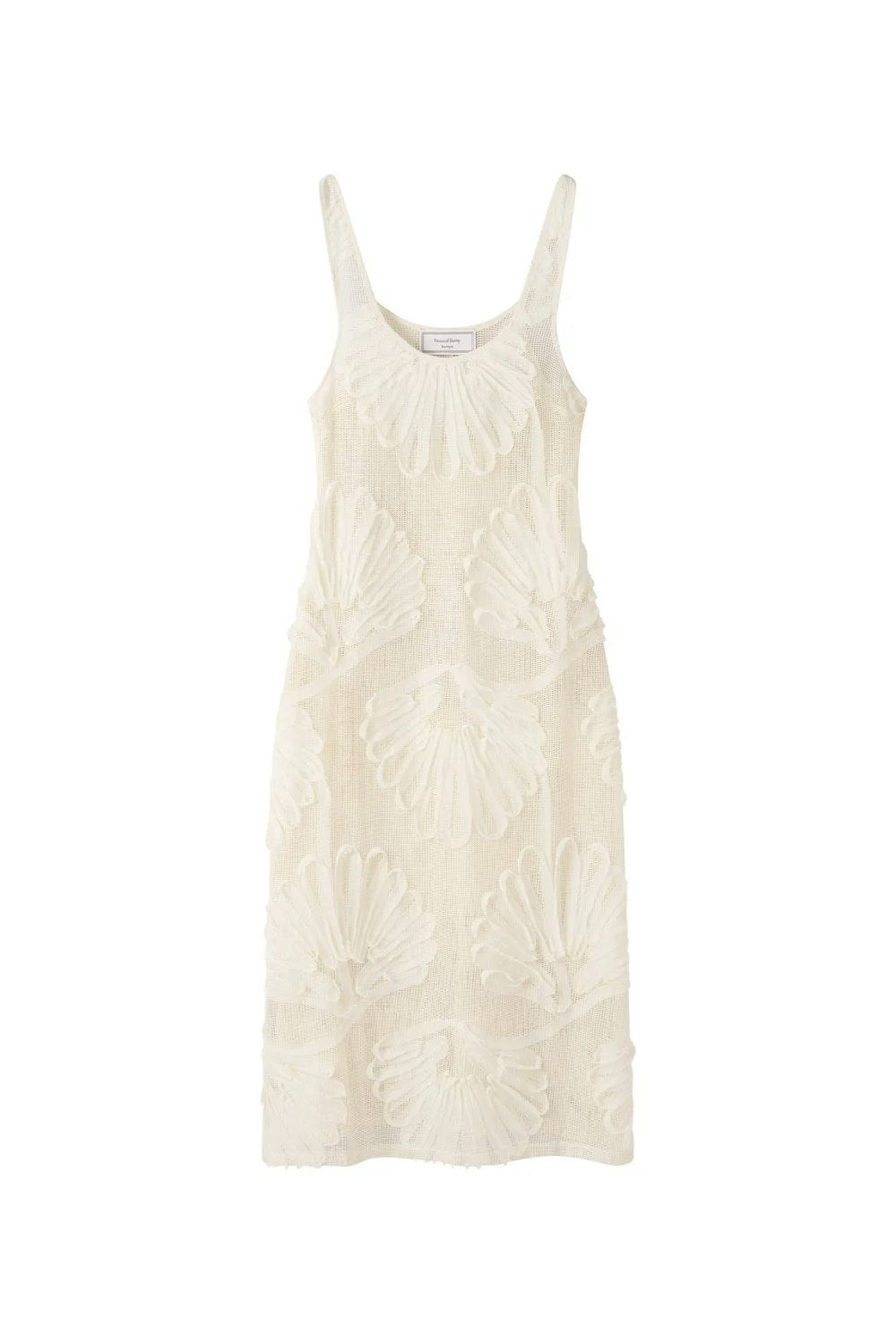 House of Sunny Seashells Appliqué Dress - Ivory