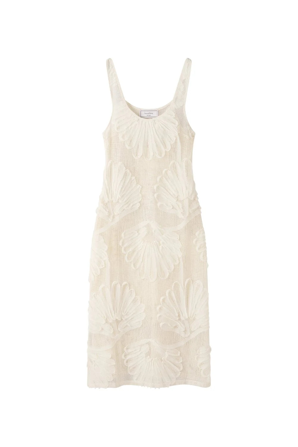 House of Sunny Seashells Appliqué Dress - Ivory