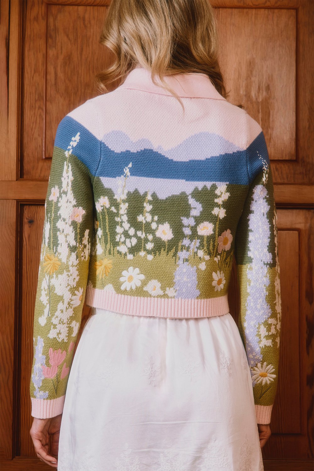House of Sunny Sunset Blooms Tripper Cardigan - Blush