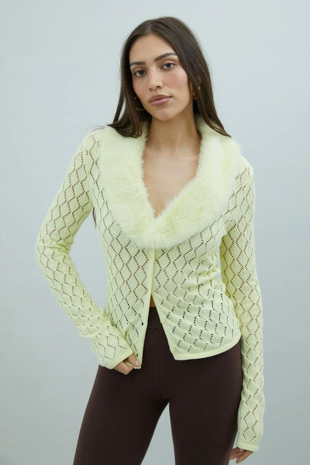 House of Sunny Vanilla Peggy Cardigan - Butter