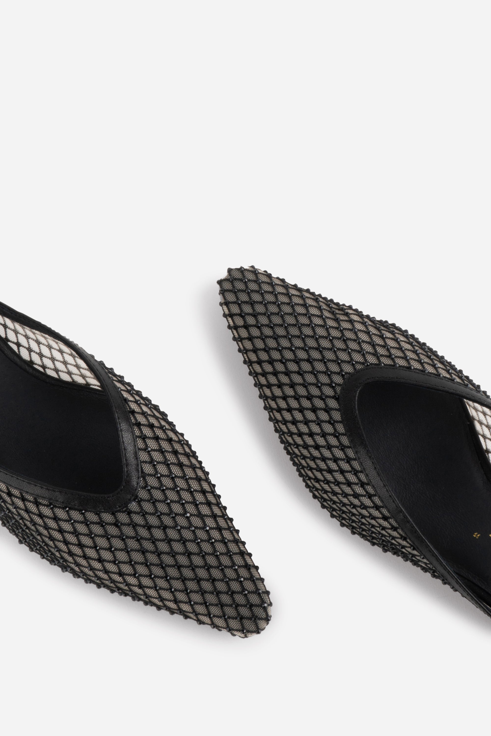 "INTENTIONALLY __________." Bibi Rhinestone Mesh Mule