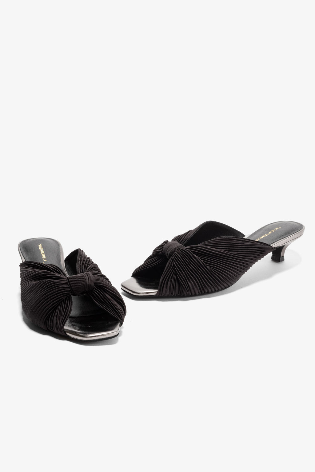 "INTENTIONALLY __________." CURFEW KITTEN HEEL - Black/Flamingo/Grass