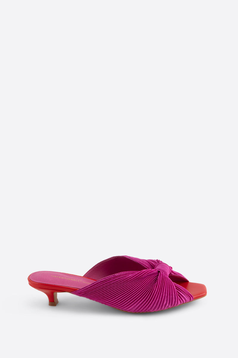 "INTENTIONALLY __________." CURFEW KITTEN HEEL - Black/Flamingo/Grass