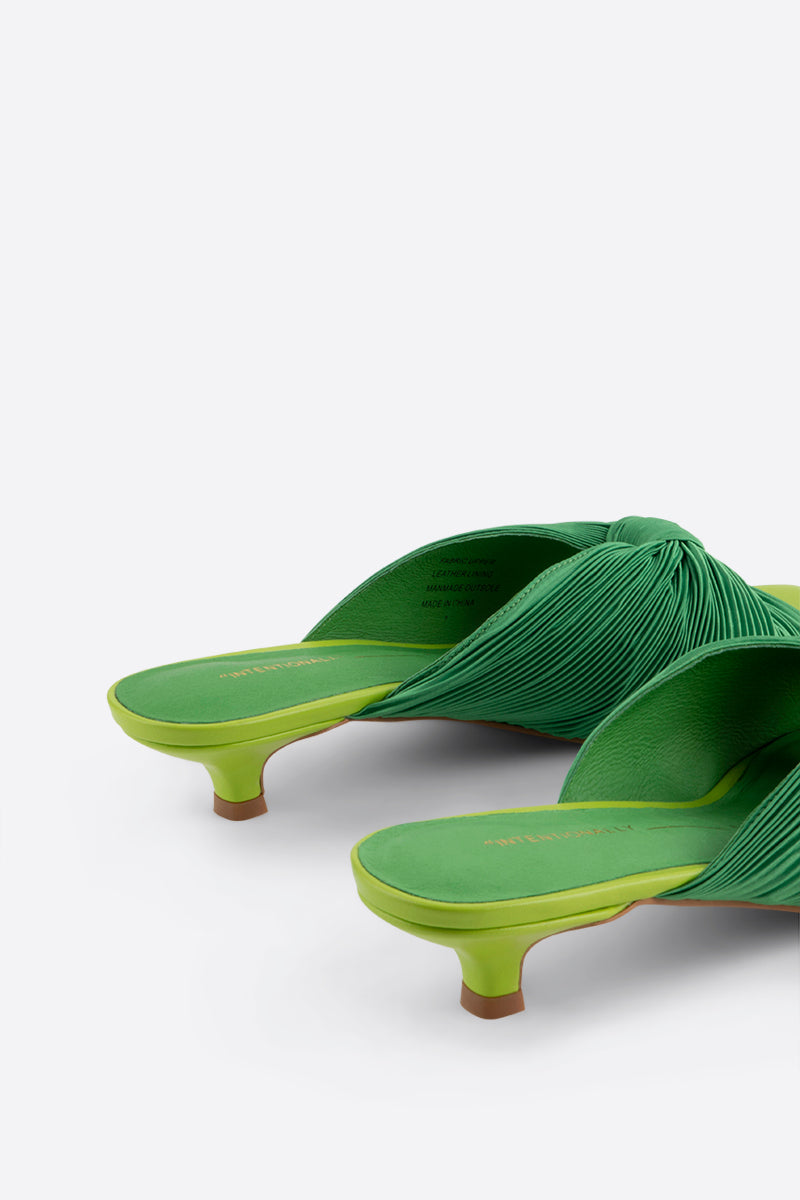 "INTENTIONALLY __________." CURFEW KITTEN HEEL - Black/Flamingo/Grass