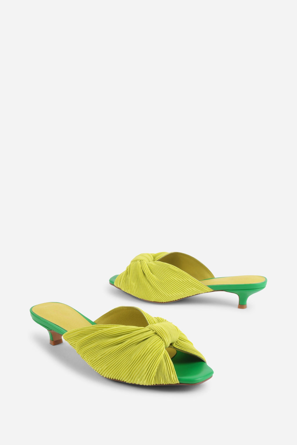 "INTENTIONALLY __________." CURFEW KITTEN HEEL - Black/Flamingo/Grass