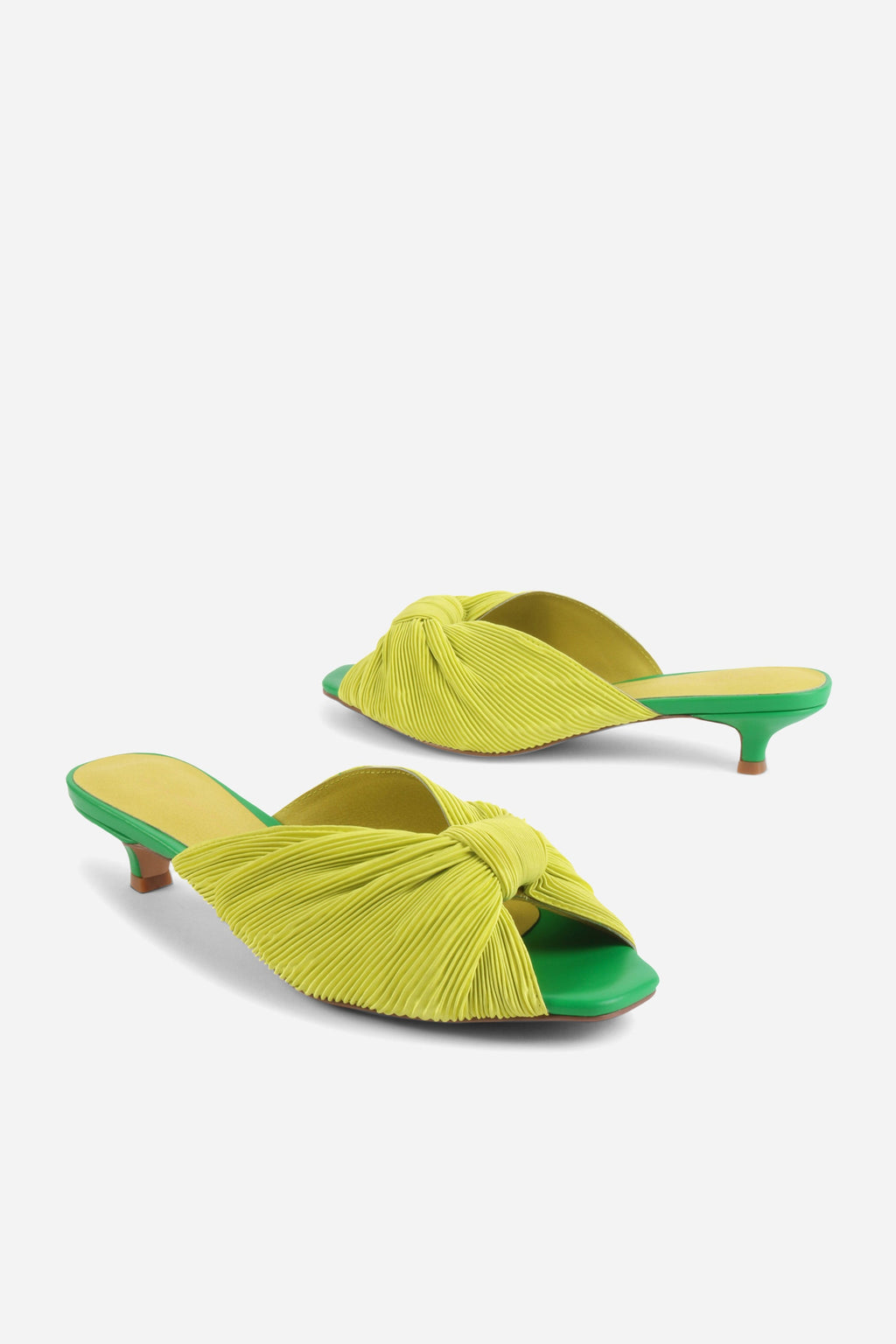 "INTENTIONALLY __________." CURFEW KITTEN HEEL - Black/Flamingo/Grass