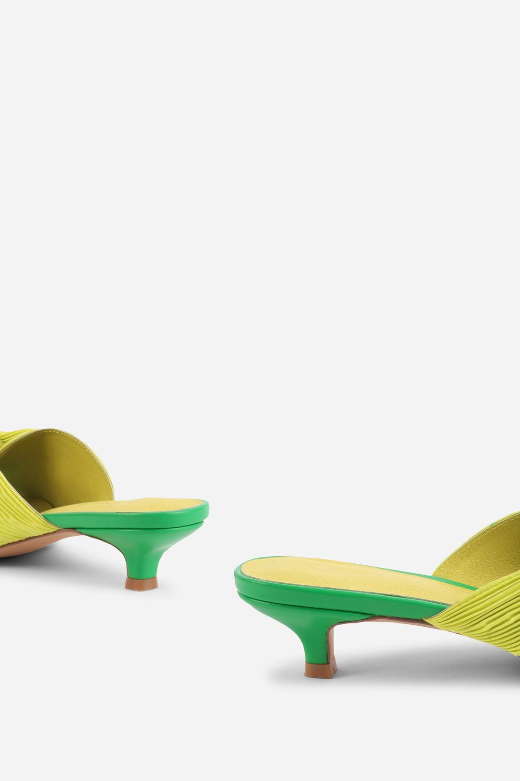 "INTENTIONALLY __________." CURFEW KITTEN HEEL - Black/Flamingo/Grass