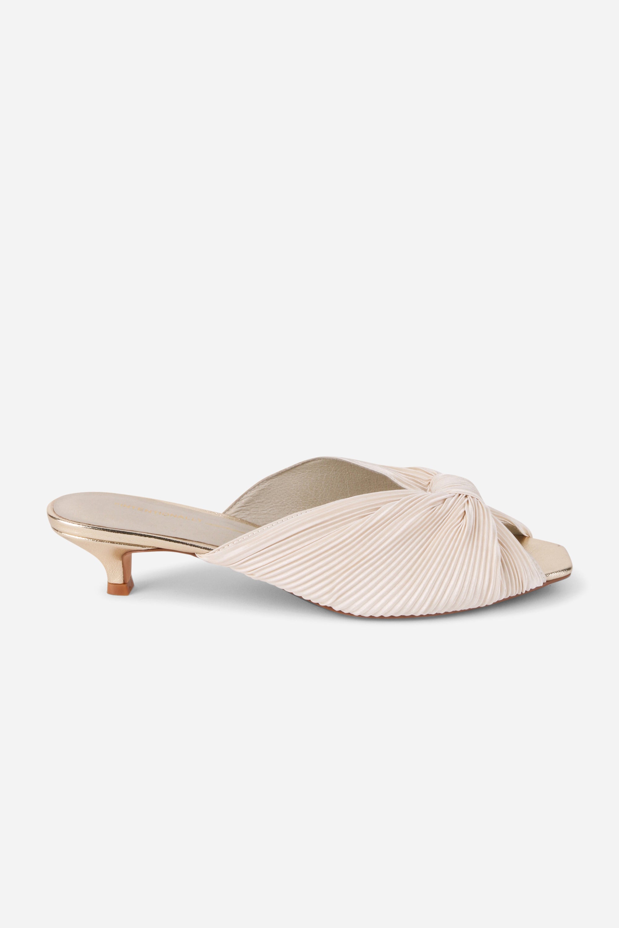 "INTENTIONALLY __________." CURFEW KITTEN HEEL - Black/Flamingo/Grass