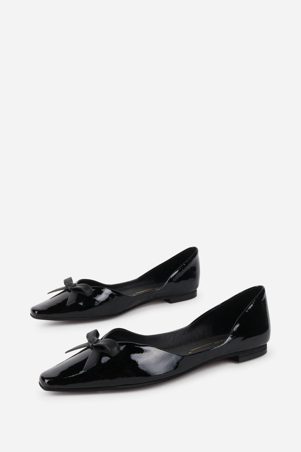 "INTENTIONALLY __________." Cecilia Patent Ballet Flat - Black