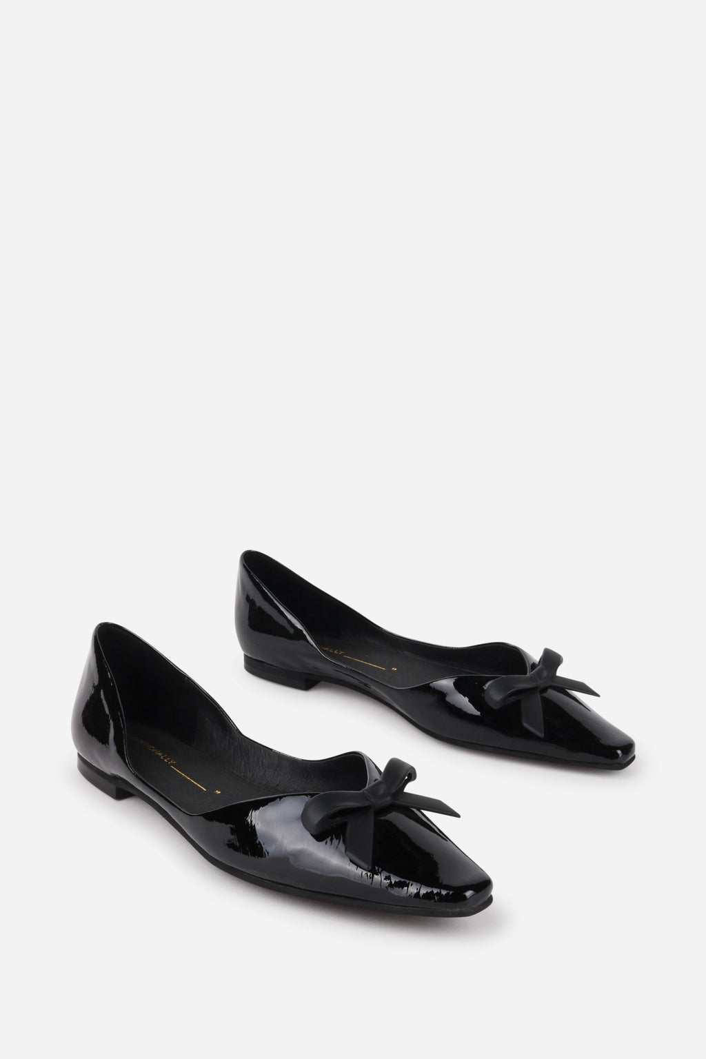 "INTENTIONALLY __________." Cecilia Patent Ballet Flat - Black