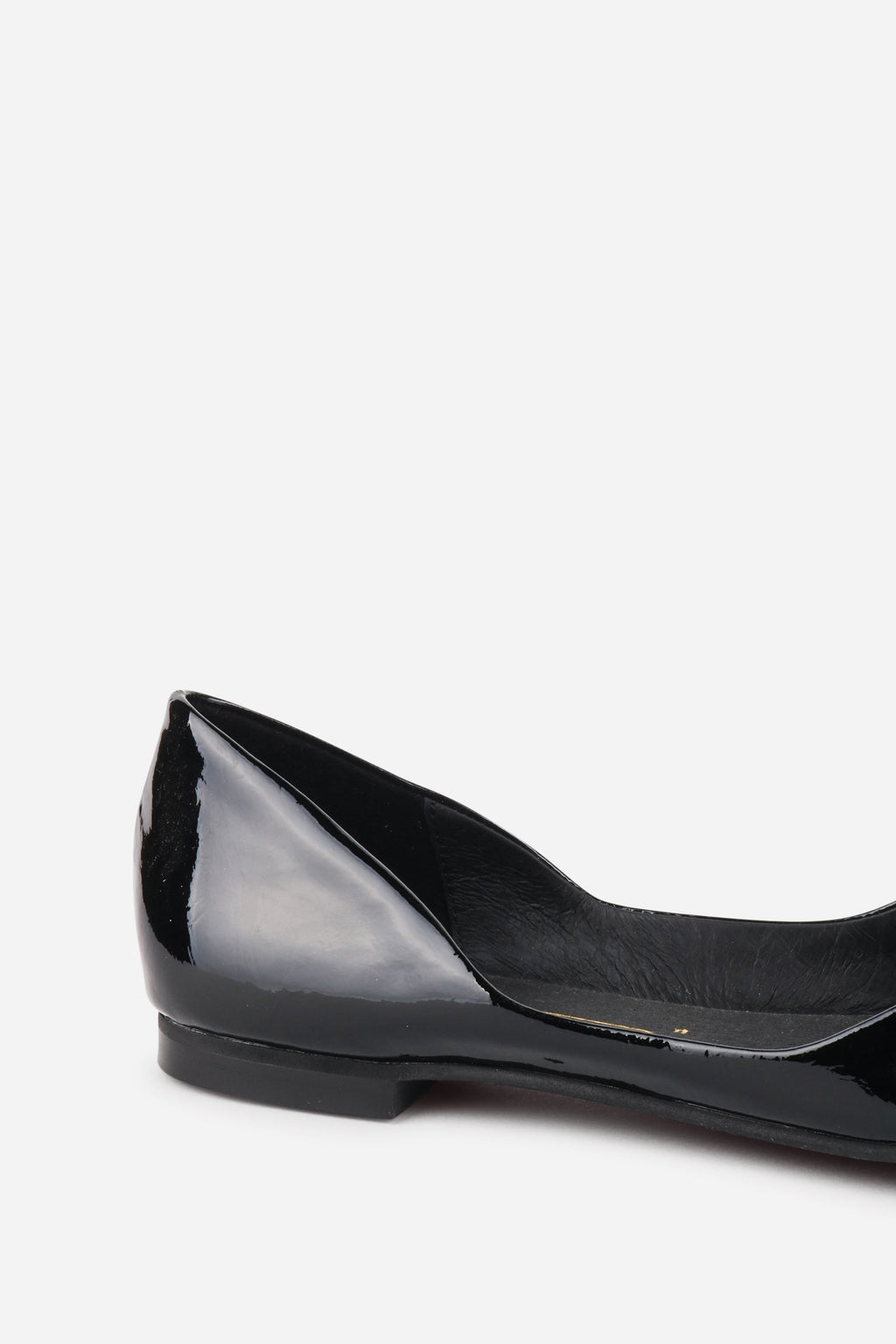 "INTENTIONALLY __________." Cecilia Patent Ballet Flat - Black