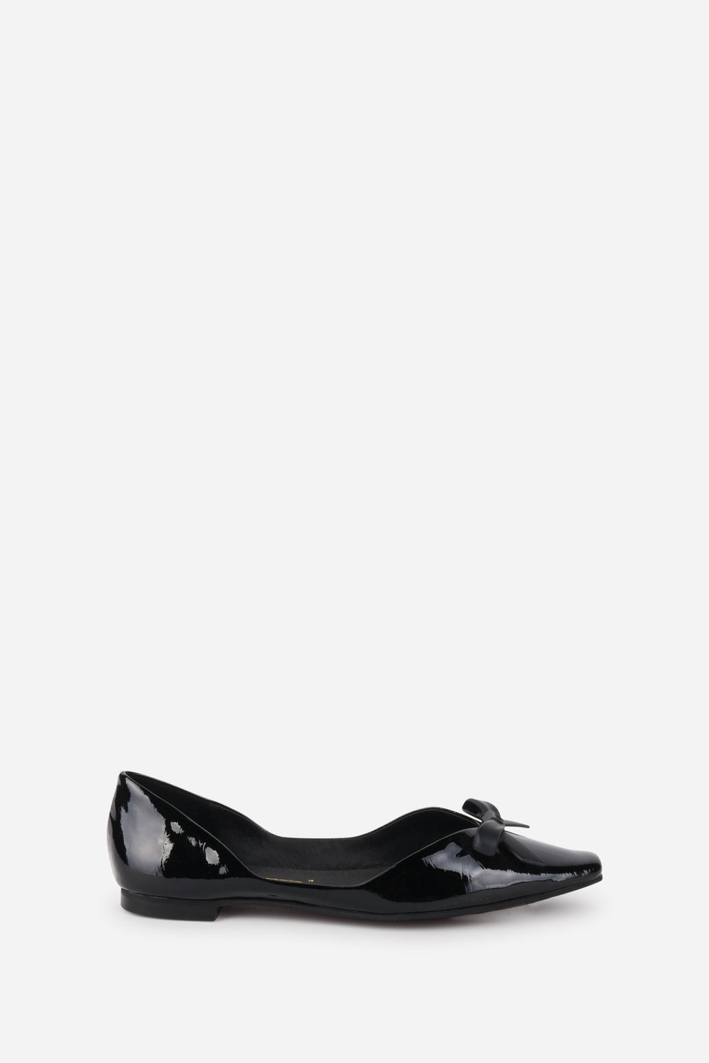 "INTENTIONALLY __________." Cecilia Patent Ballet Flat - Black