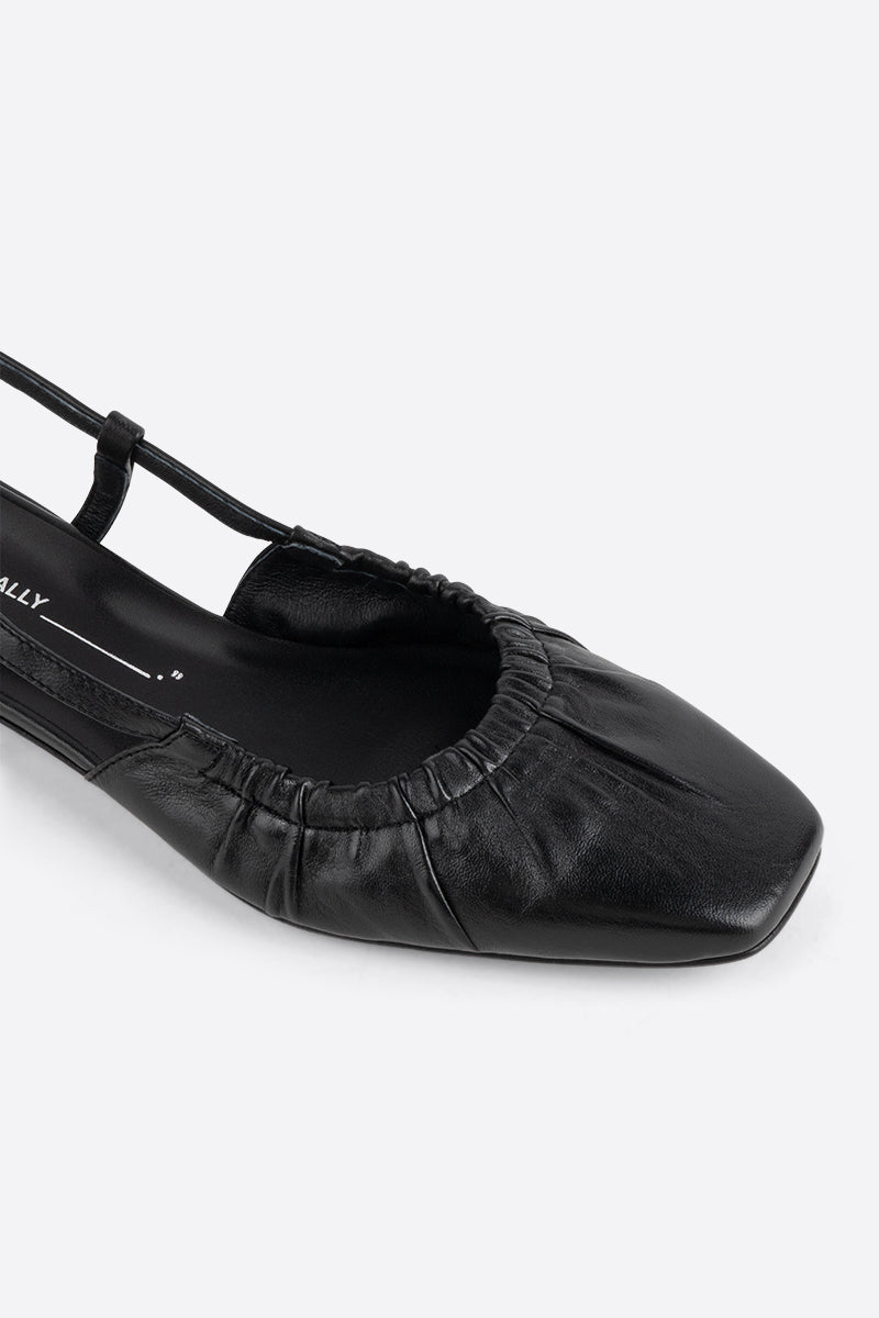 "INTENTIONALLY __________." DAFF SLINGBACK FLAT - Black/Cream