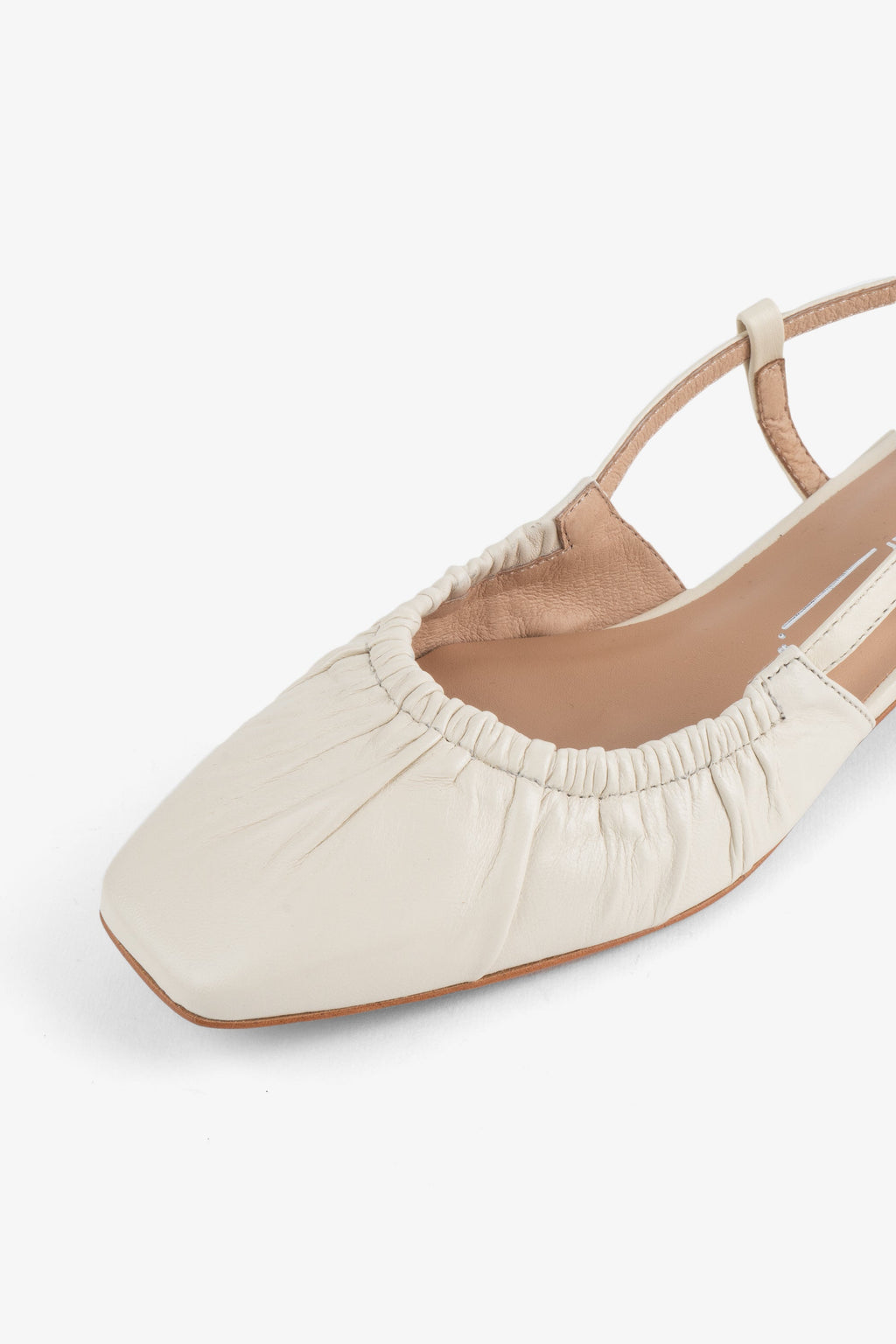 "INTENTIONALLY __________." DAFF SLINGBACK FLAT - Black/Cream