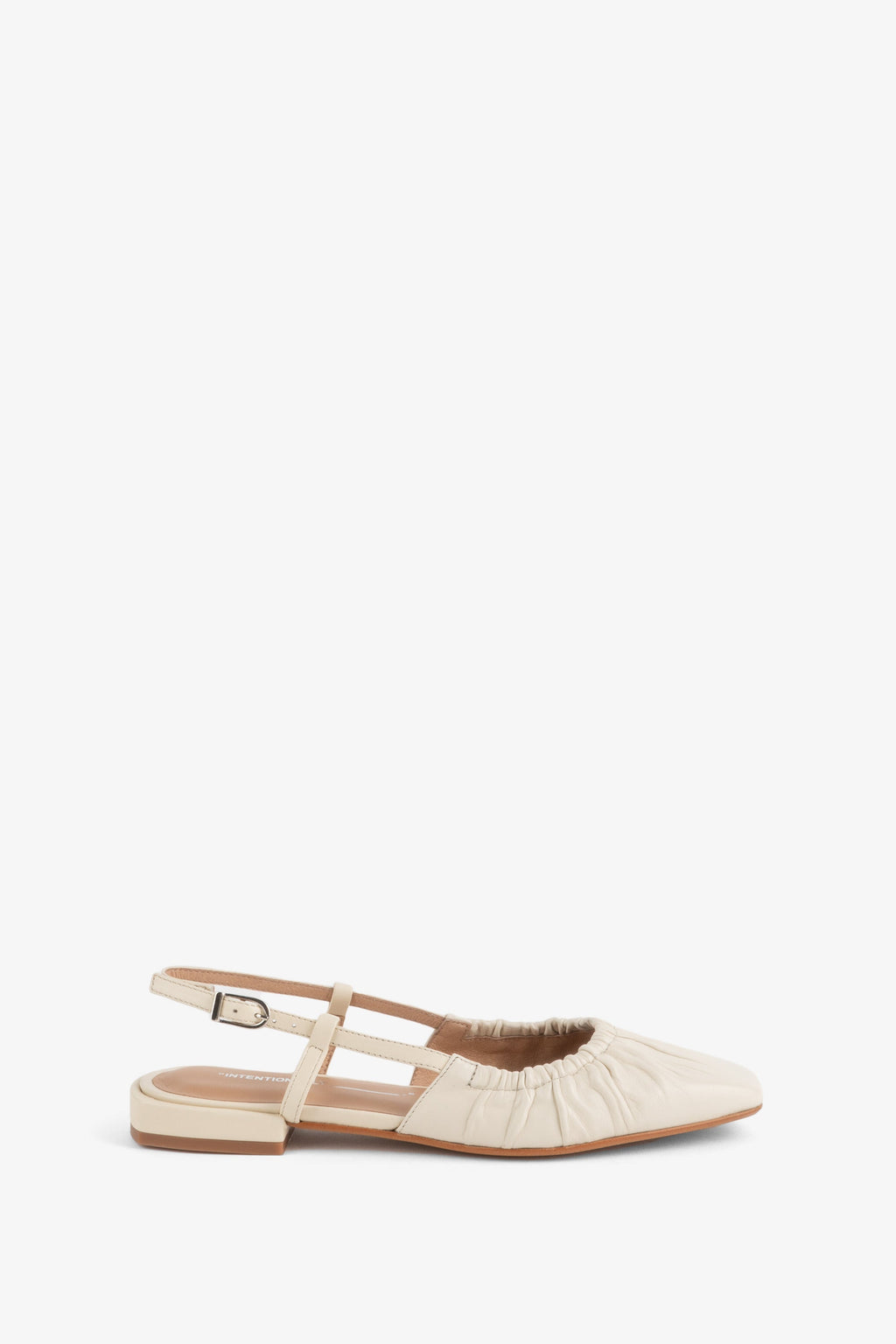 "INTENTIONALLY __________." DAFF SLINGBACK FLAT - Black/Cream