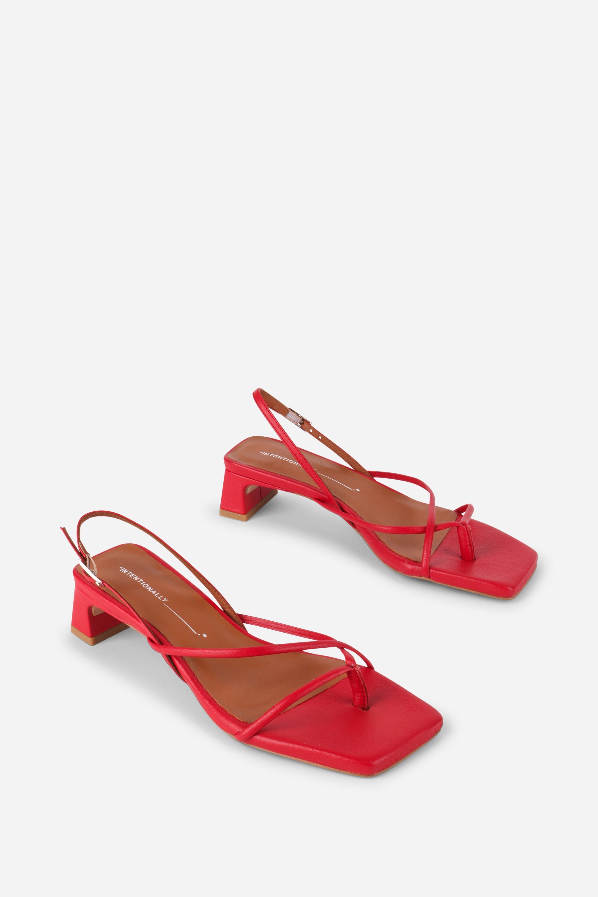 "INTENTIONALLY __________." Fifi Heeled Sandal - Black/Camel/Ice/Neon Citrus