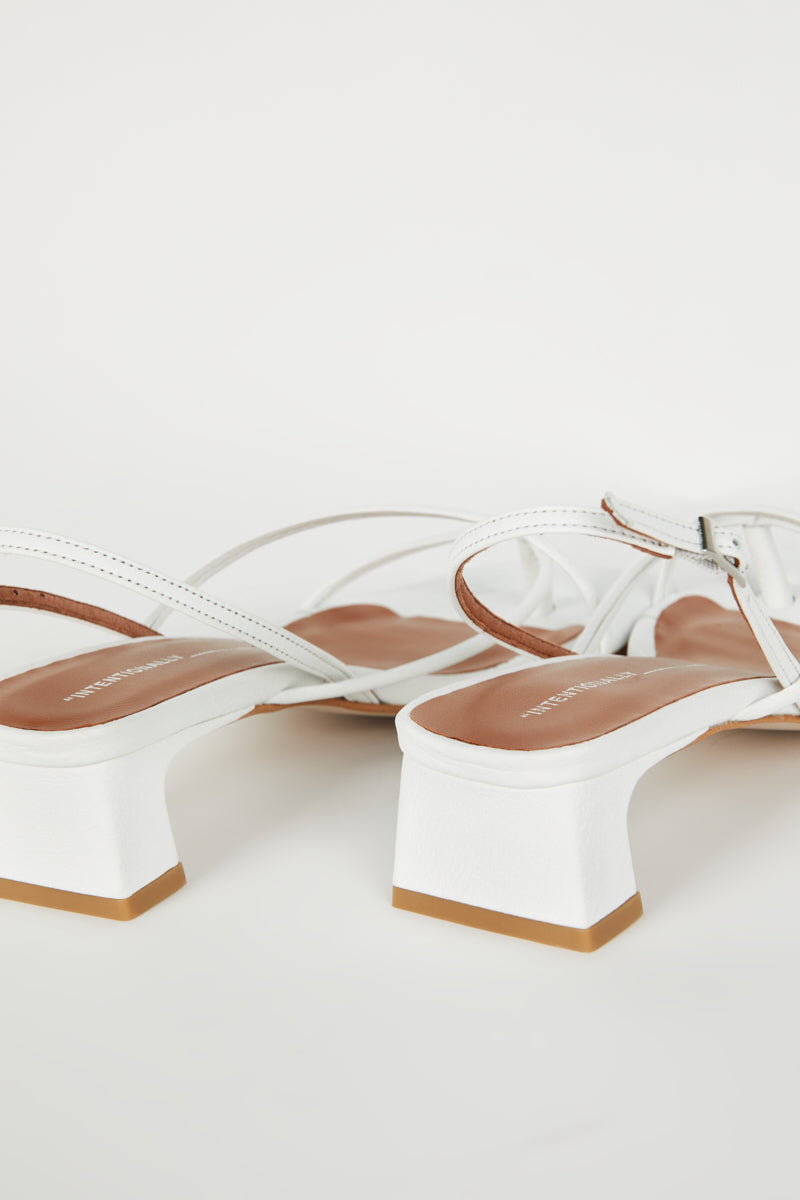 "INTENTIONALLY __________." Fifi Heeled Sandal - Black/Camel/Ice/Neon Citrus