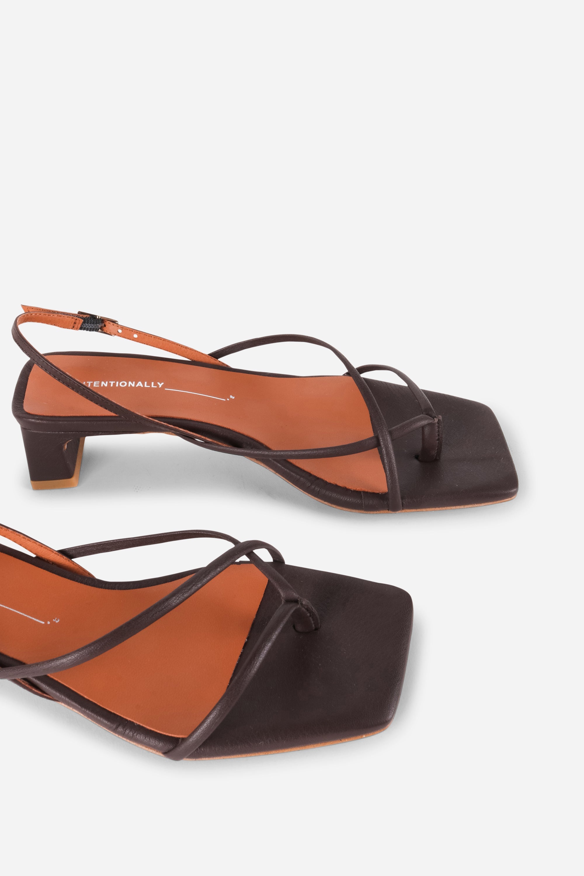 "INTENTIONALLY __________." Fifi Heeled Sandal - Black/Camel/Ice/Neon Citrus