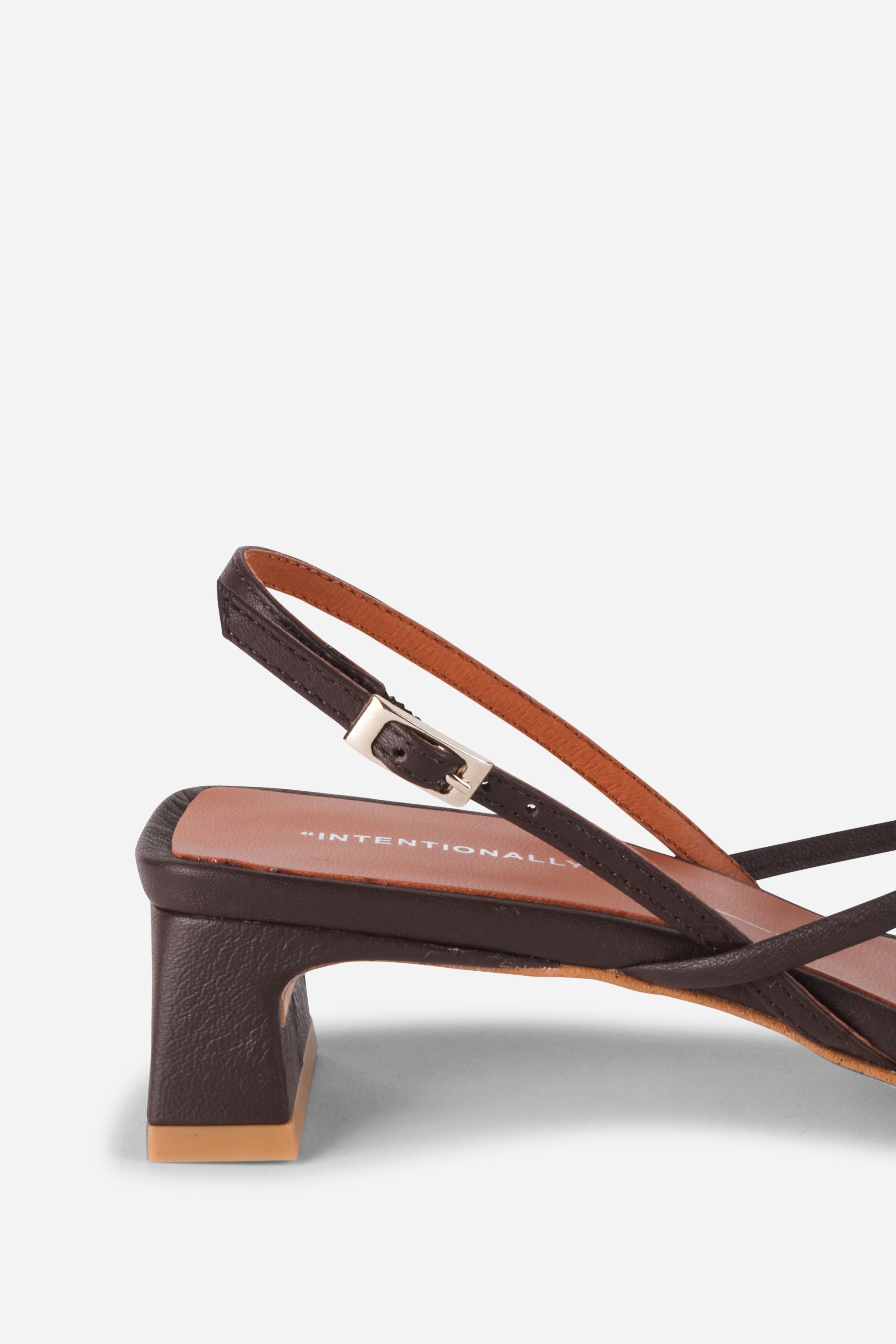 "INTENTIONALLY __________." Fifi Heeled Sandal - Black/Camel/Ice/Neon Citrus