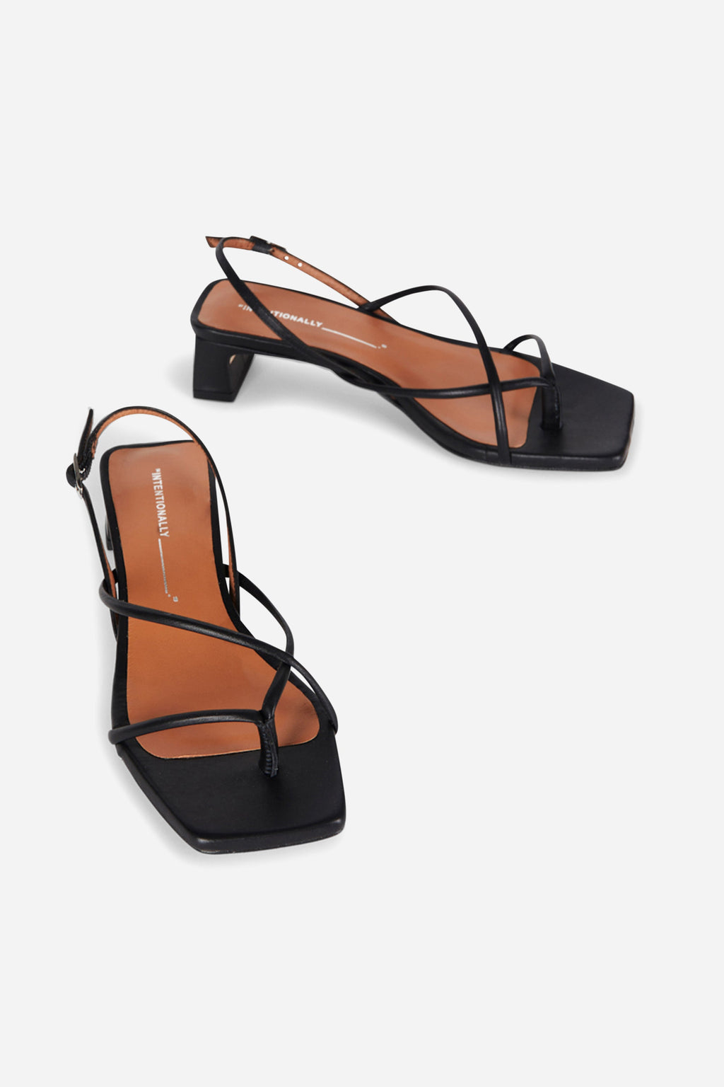 "INTENTIONALLY __________." Fifi Heeled Sandal - Black/Camel/Ice/Neon Citrus