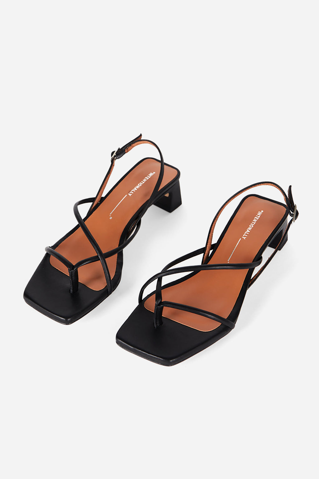 "INTENTIONALLY __________." Fifi Heeled Sandal - Black/Camel/Ice/Neon Citrus