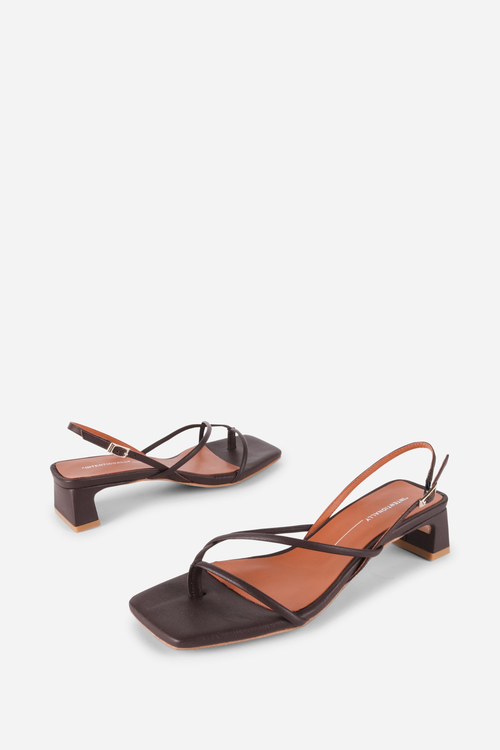 "INTENTIONALLY __________." Fifi Heeled Sandal - Black/Camel/Ice/Neon Citrus