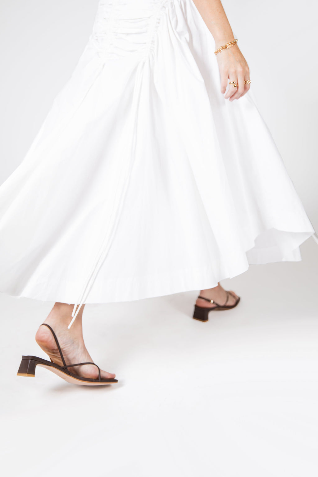 "INTENTIONALLY __________." Fifi Heeled Sandal - Black/Camel/Ice/Neon Citrus