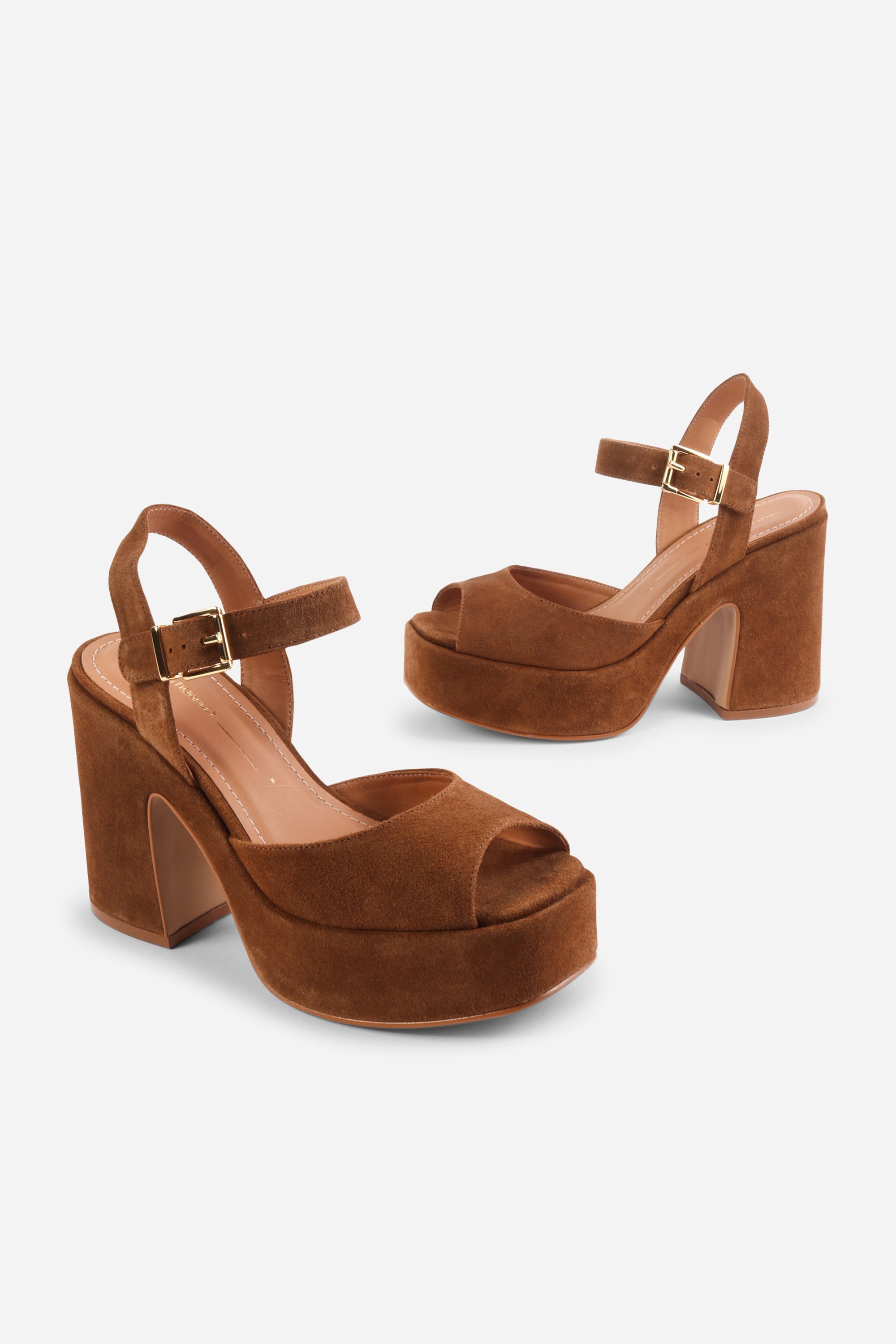 "INTENTIONALLY __________." Harmony Suede Platform Sandal