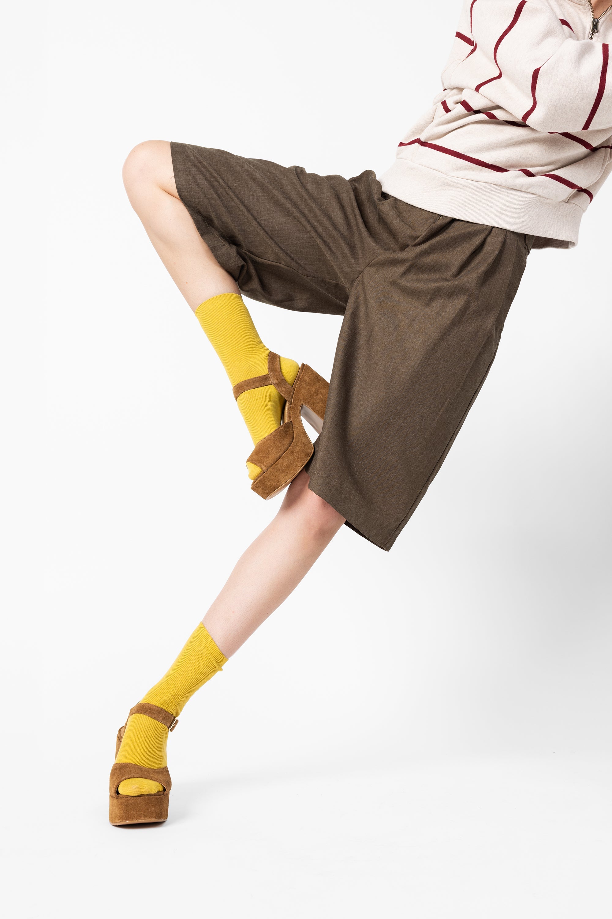 "INTENTIONALLY __________." Harmony Suede Platform Sandal