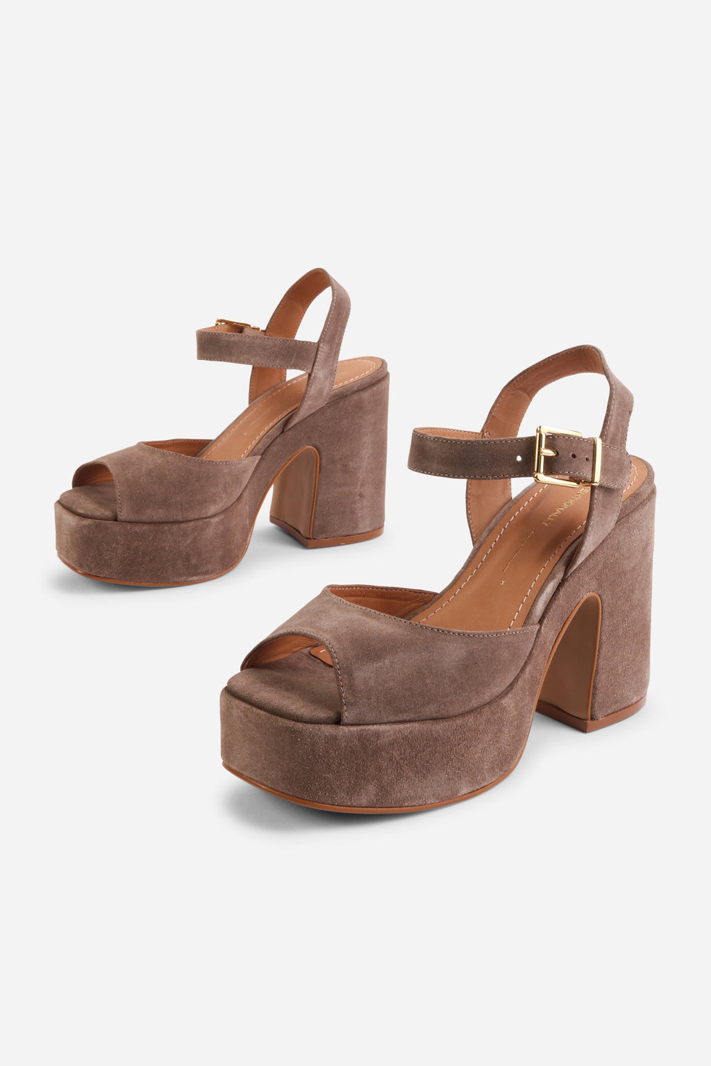 "INTENTIONALLY __________." Harmony Suede Platform Sandal