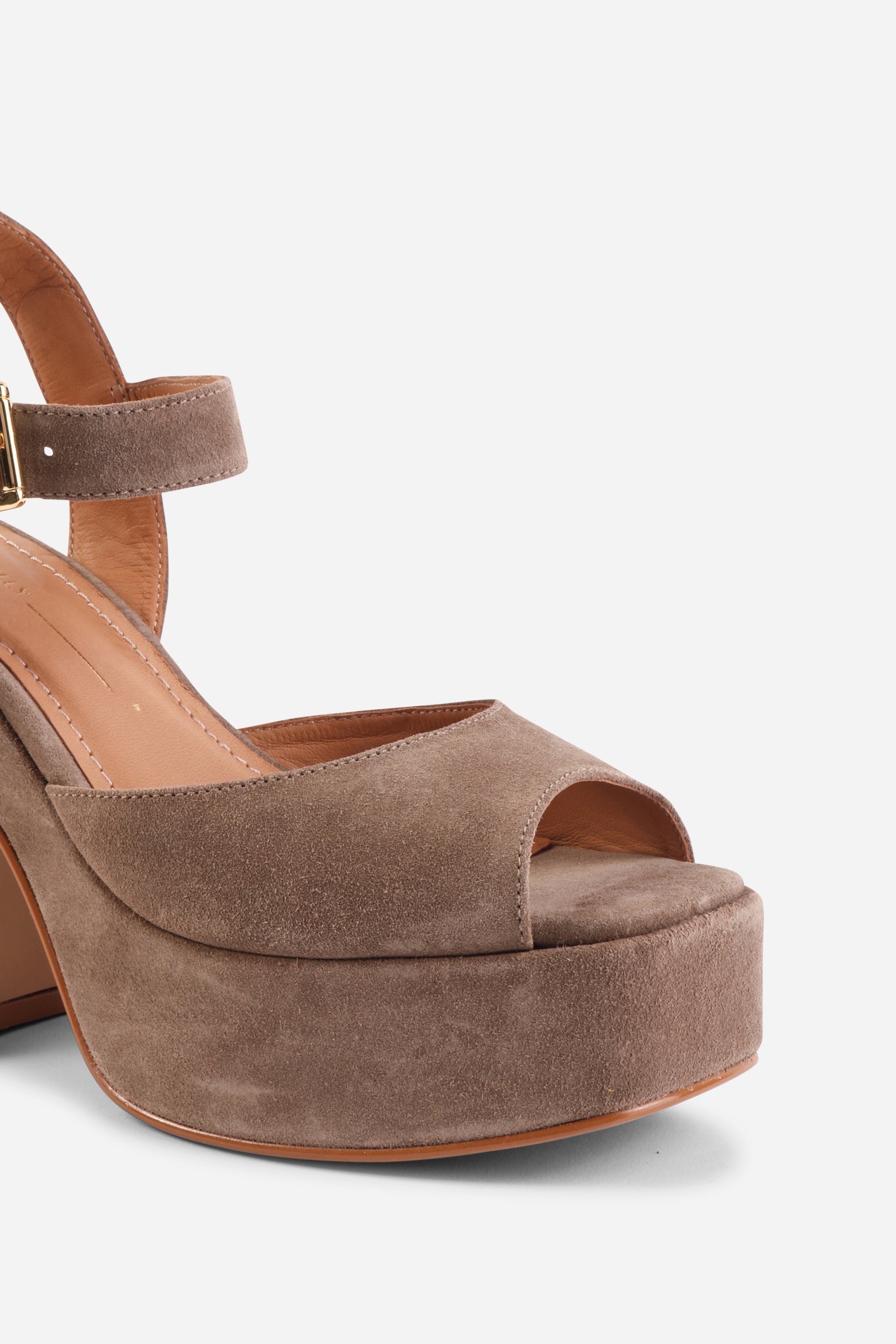 "INTENTIONALLY __________." Harmony Suede Platform Sandal