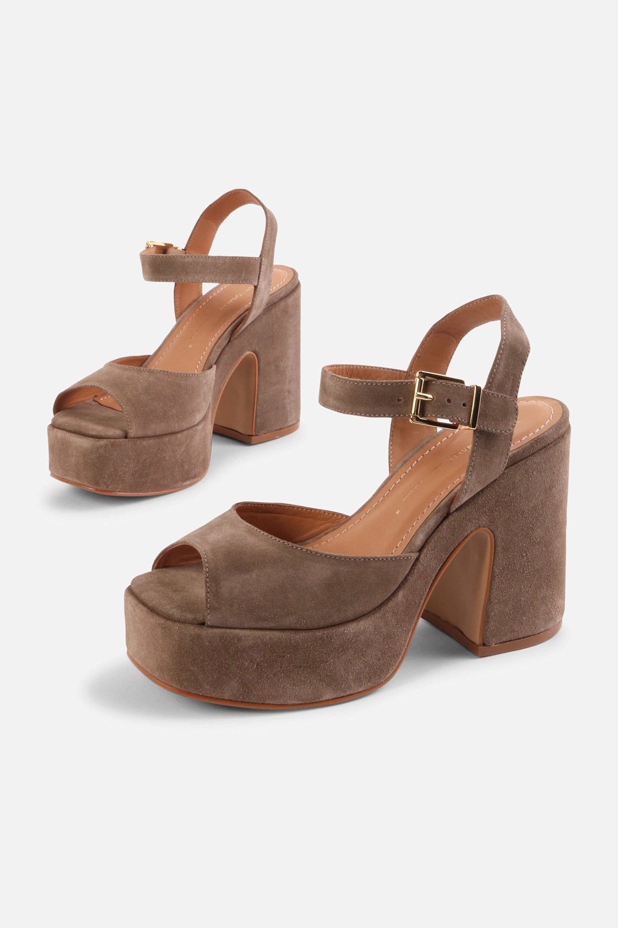"INTENTIONALLY __________." Harmony Suede Platform Sandal