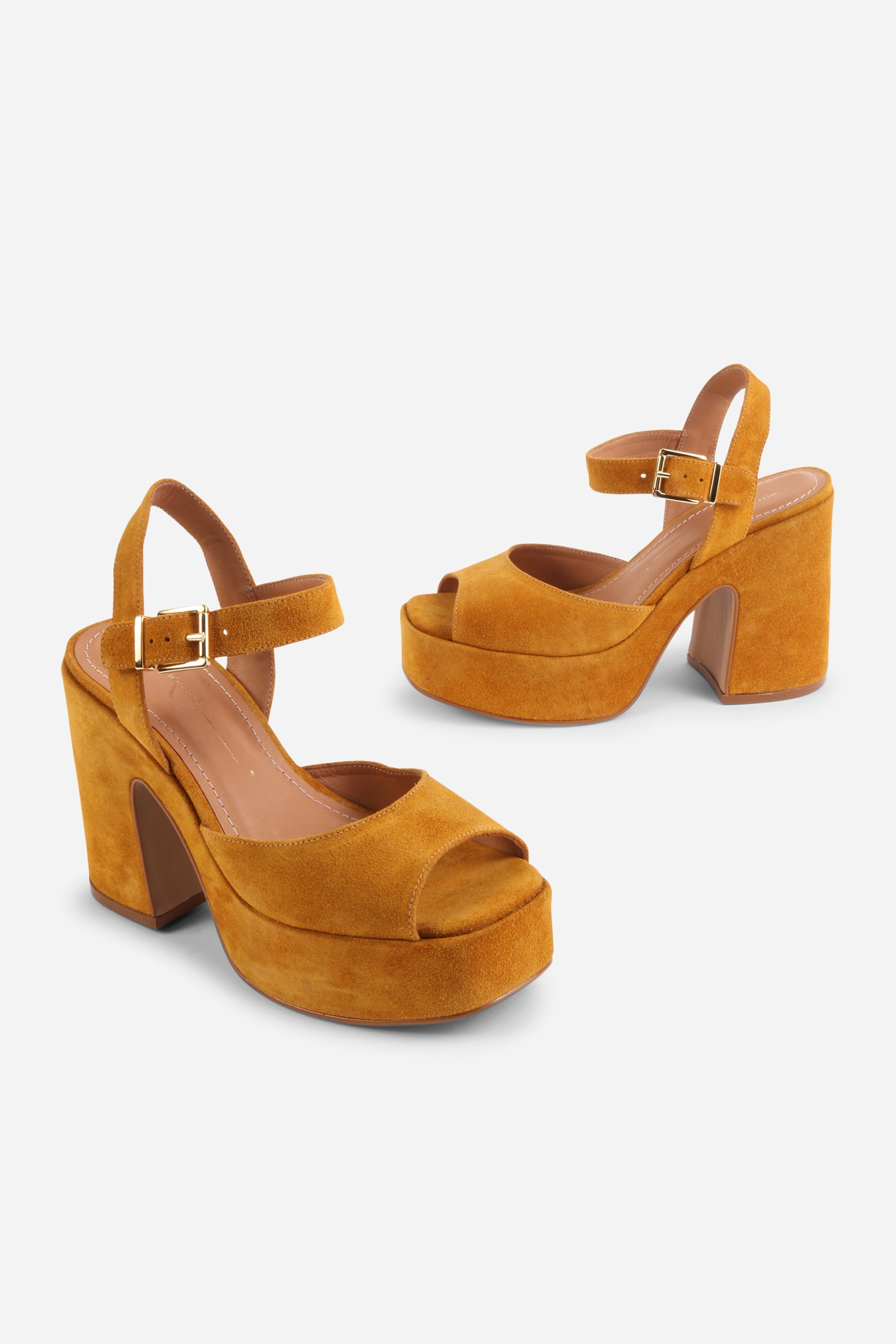 "INTENTIONALLY __________." Harmony Suede Platform Sandal