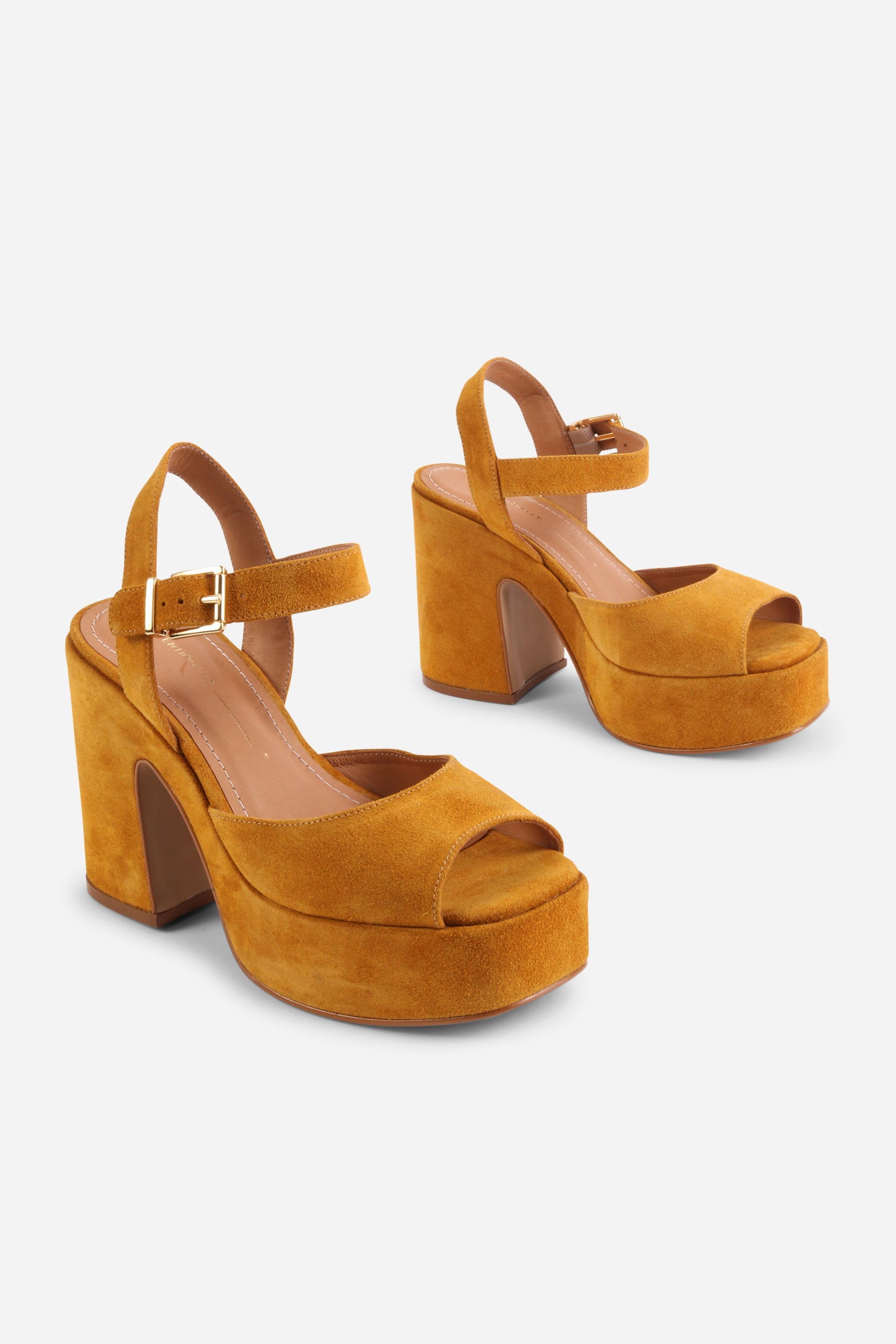 "INTENTIONALLY __________." Harmony Suede Platform Sandal