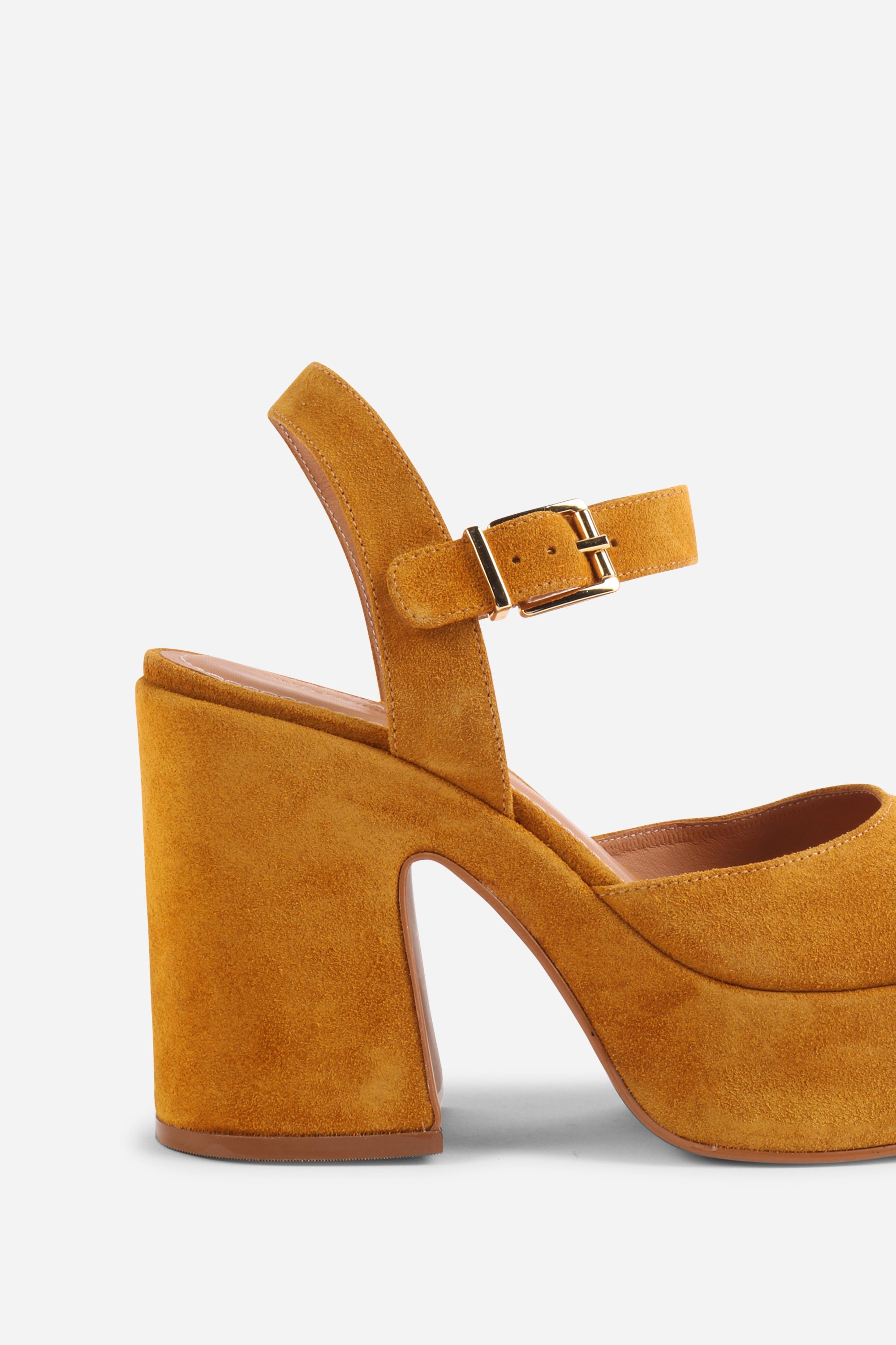 "INTENTIONALLY __________." Harmony Suede Platform Sandal