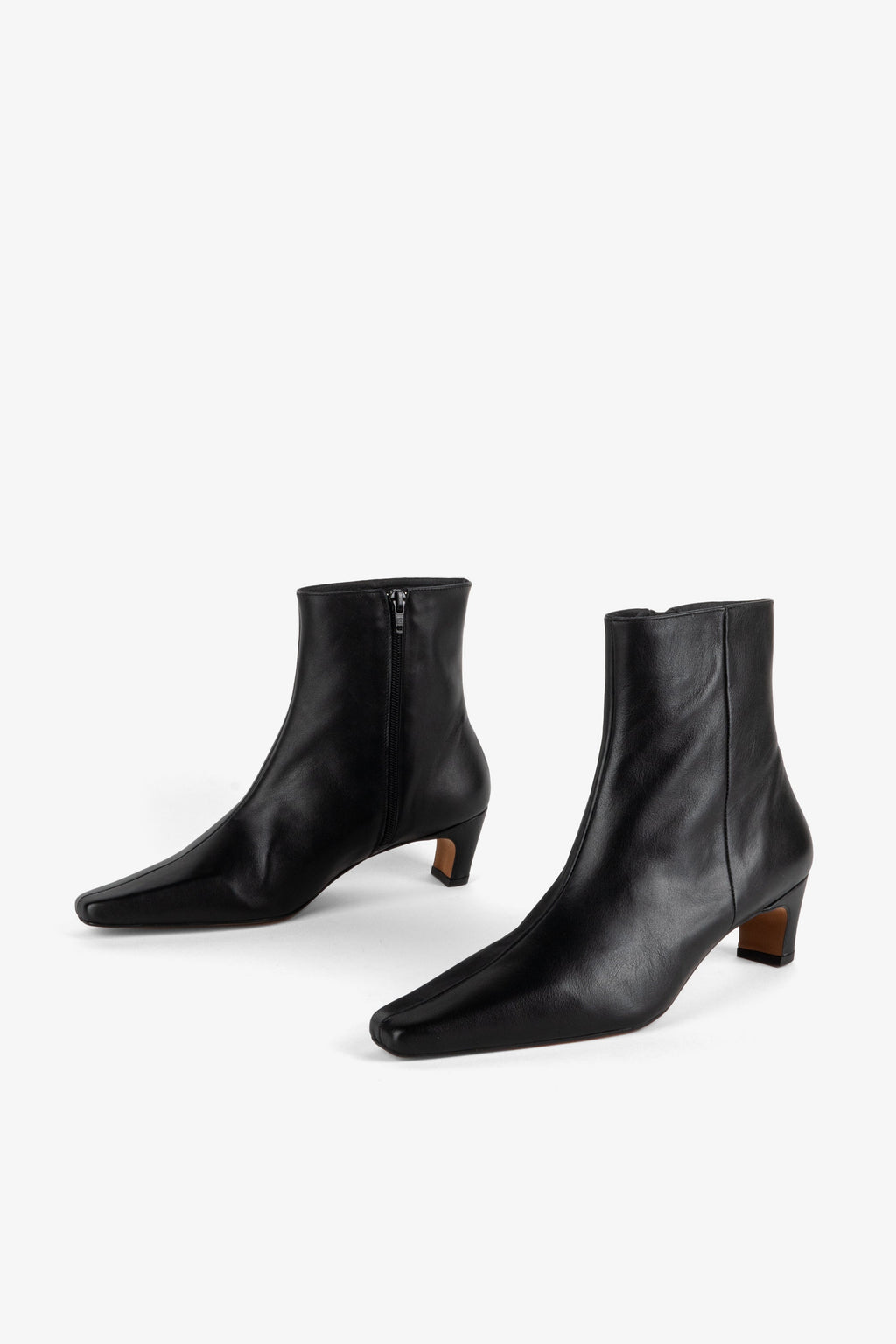 "INTENTIONALLY __________." LEXI KITTEN HEEL ANKLE BOOT - OATMILK/BLACK