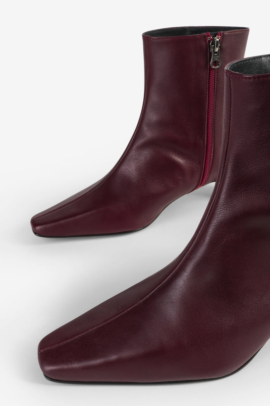 "INTENTIONALLY __________." LEXI KITTEN HEEL ANKLE BOOT - OATMILK/BLACK