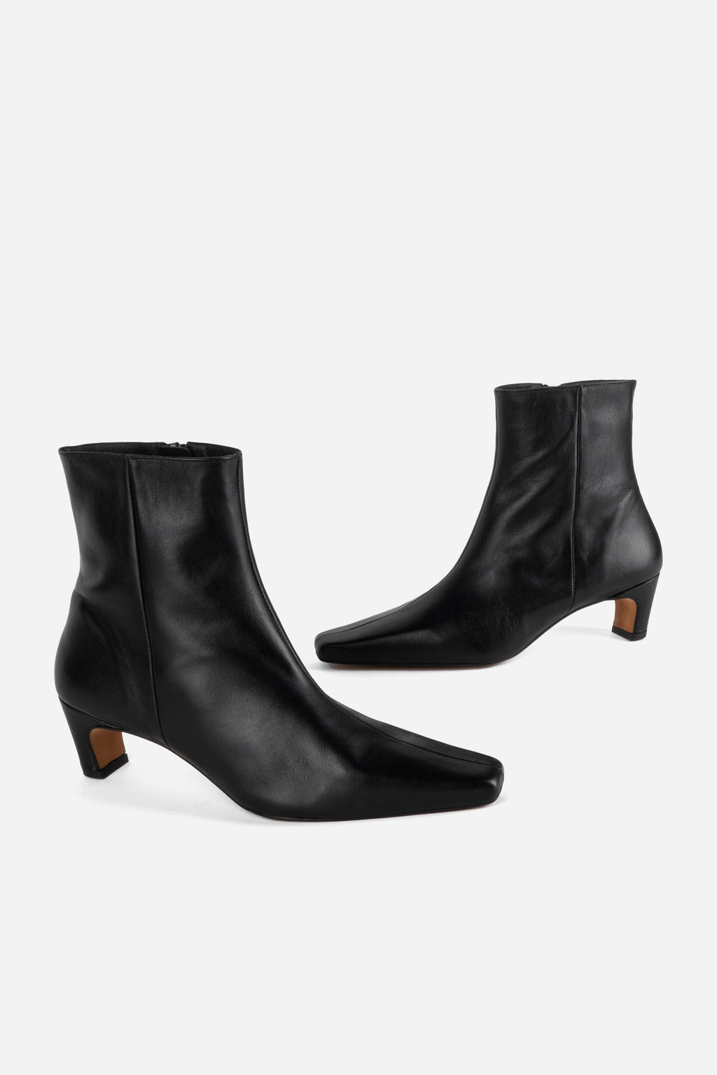 "INTENTIONALLY __________." LEXI KITTEN HEEL ANKLE BOOT - OATMILK/BLACK