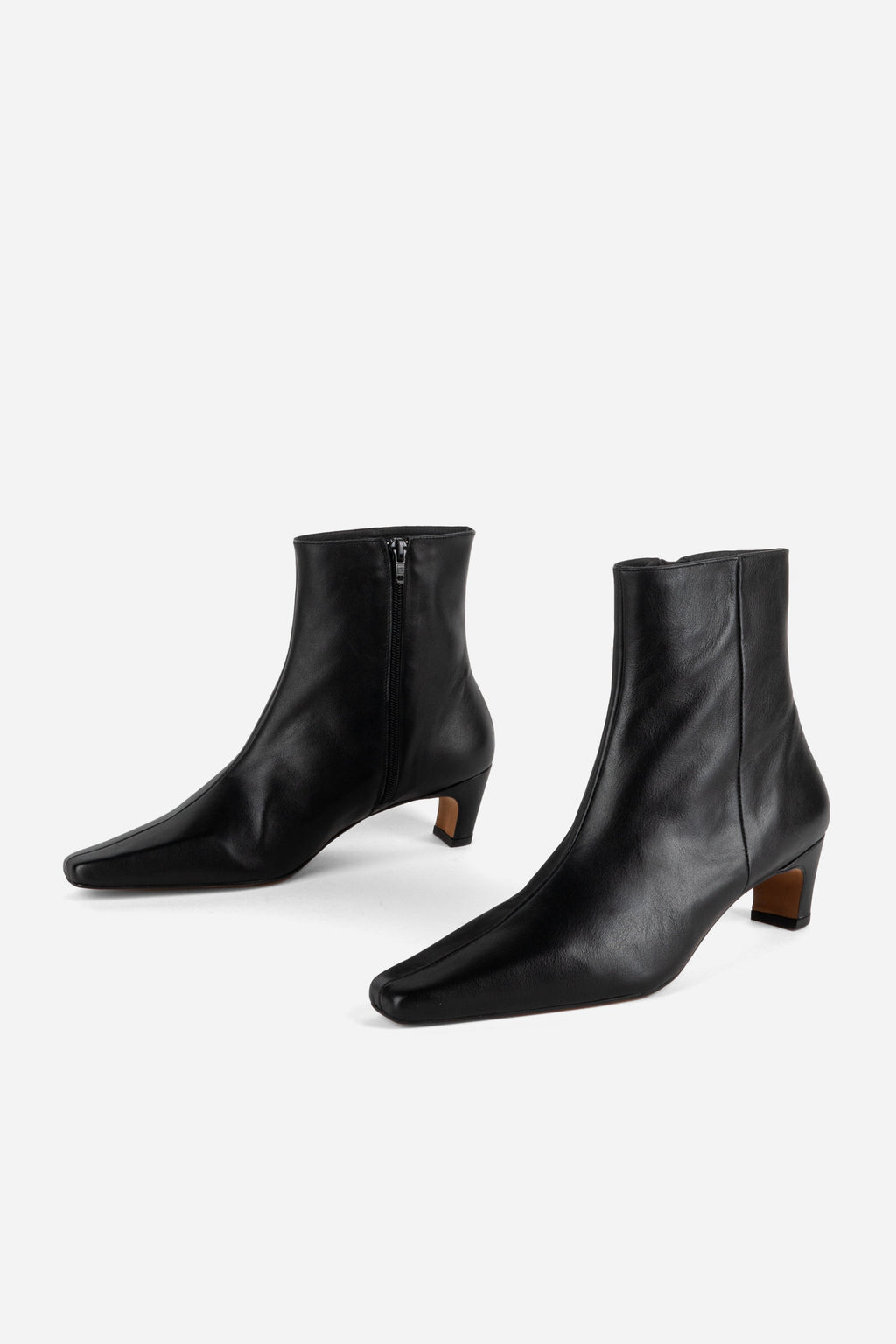 "INTENTIONALLY __________." LEXI KITTEN HEEL ANKLE BOOT - OATMILK/BLACK