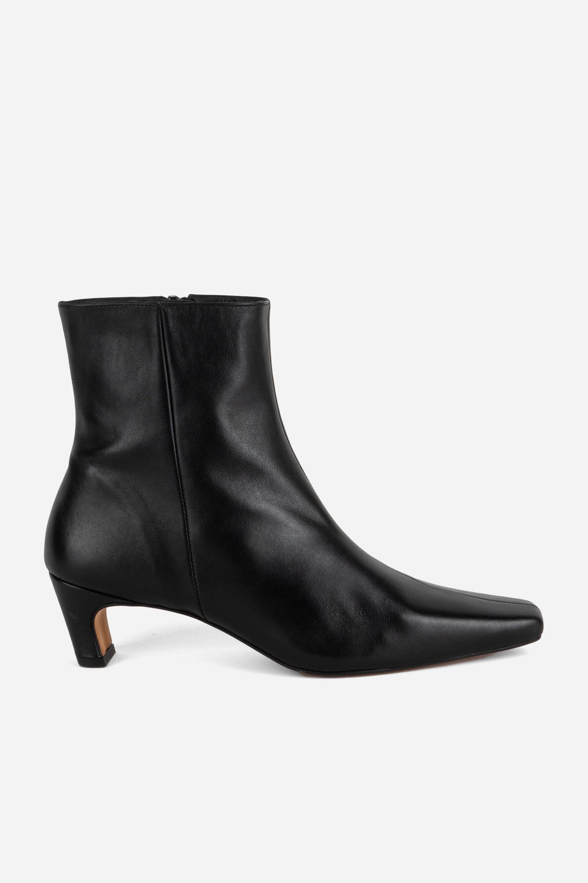 "INTENTIONALLY __________." LEXI KITTEN HEEL ANKLE BOOT - OATMILK/BLACK