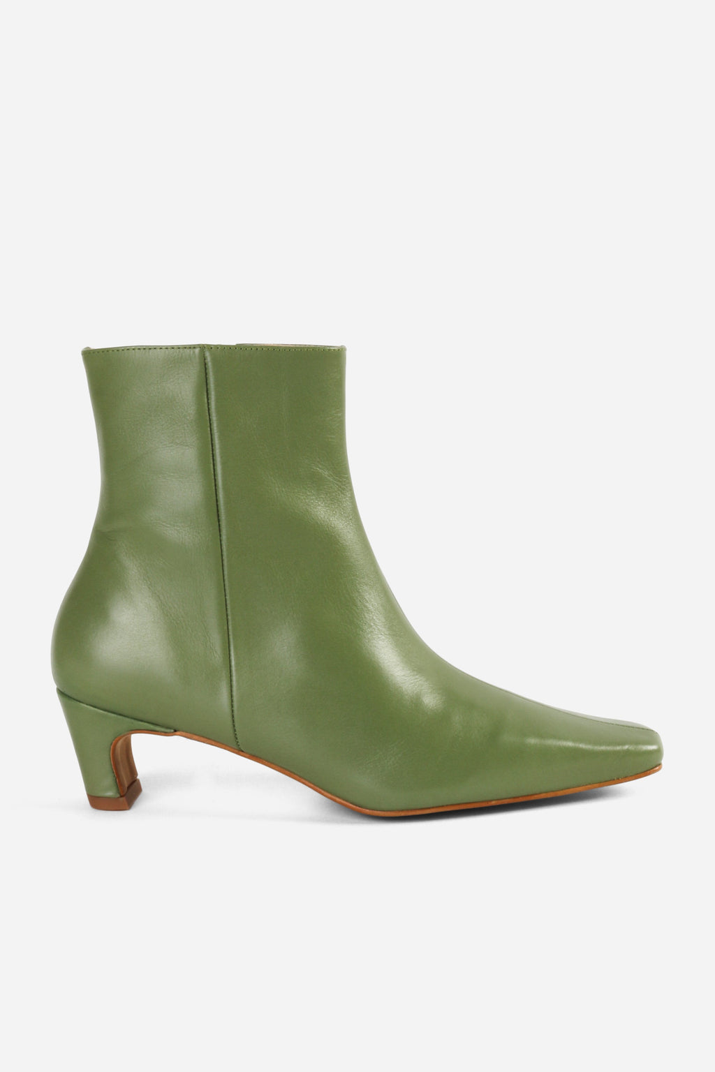 "INTENTIONALLY __________." LEXI KITTEN HEEL ANKLE BOOT - OATMILK/BLACK